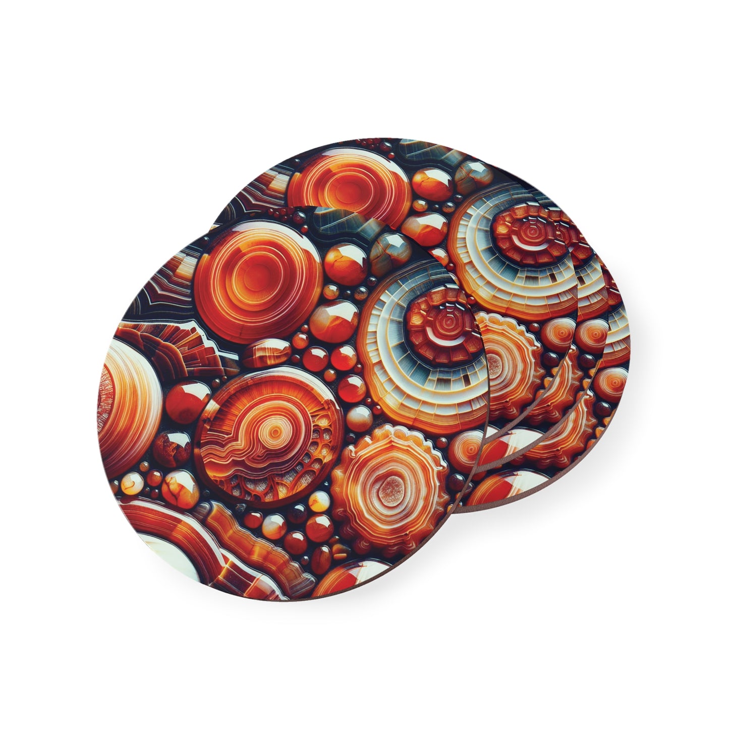 Carnelian Design Coasters, Drink Coasters, Table Coasters, Stone Coasters, Home Decor, Housewarming Gift