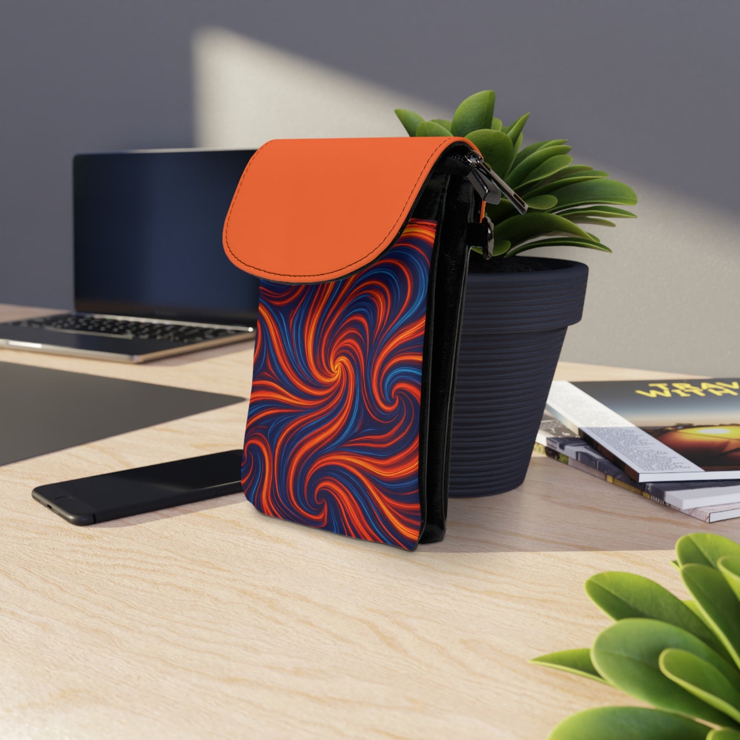 Phone Wallet - Vibrant Swirl Design
