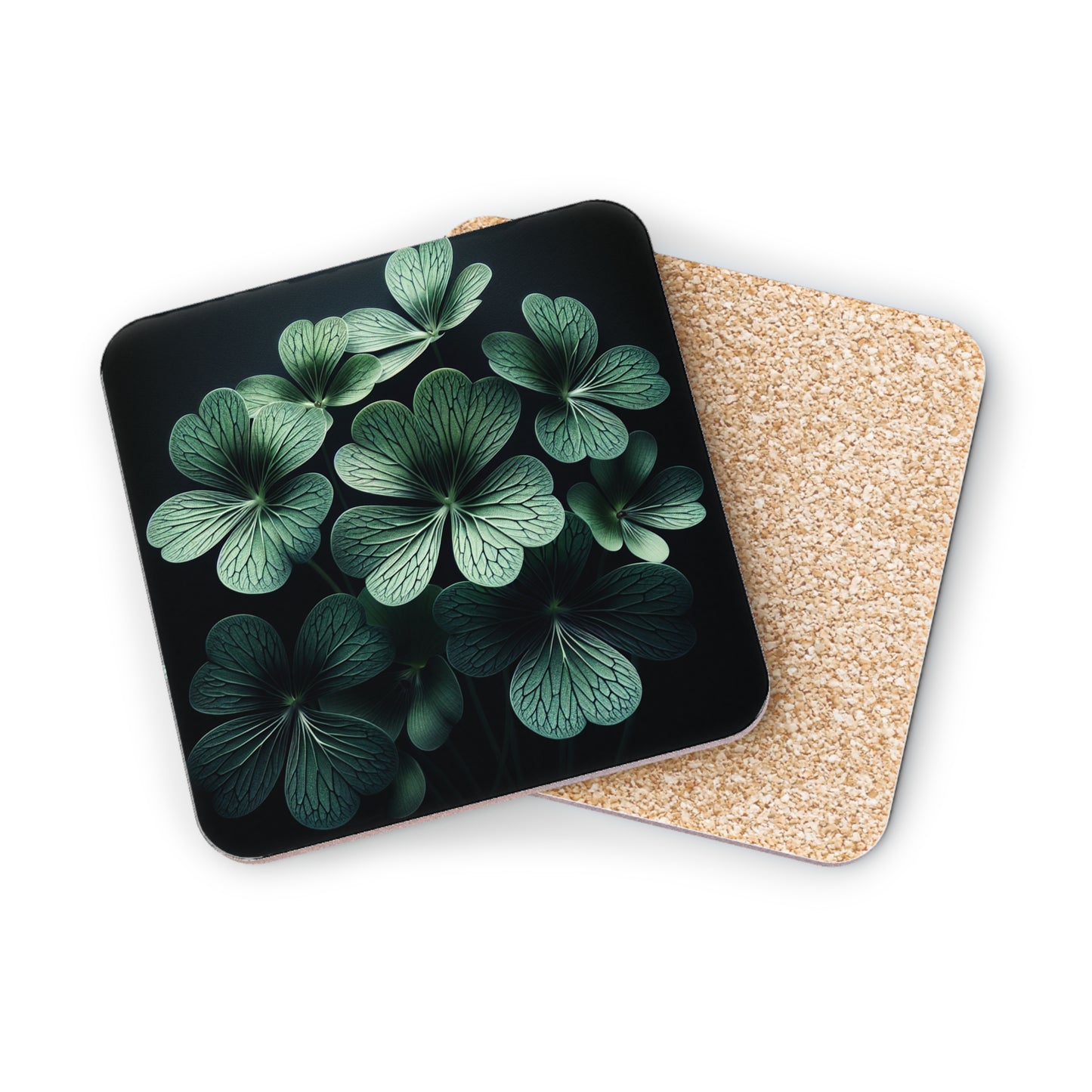 Oxalis Coasters, Set of 4 Round Ceramic Drink Coasters, Botanical Oxalis Design, Housewarming Gift, Home Decor, Table Coasters, Hostess Gift