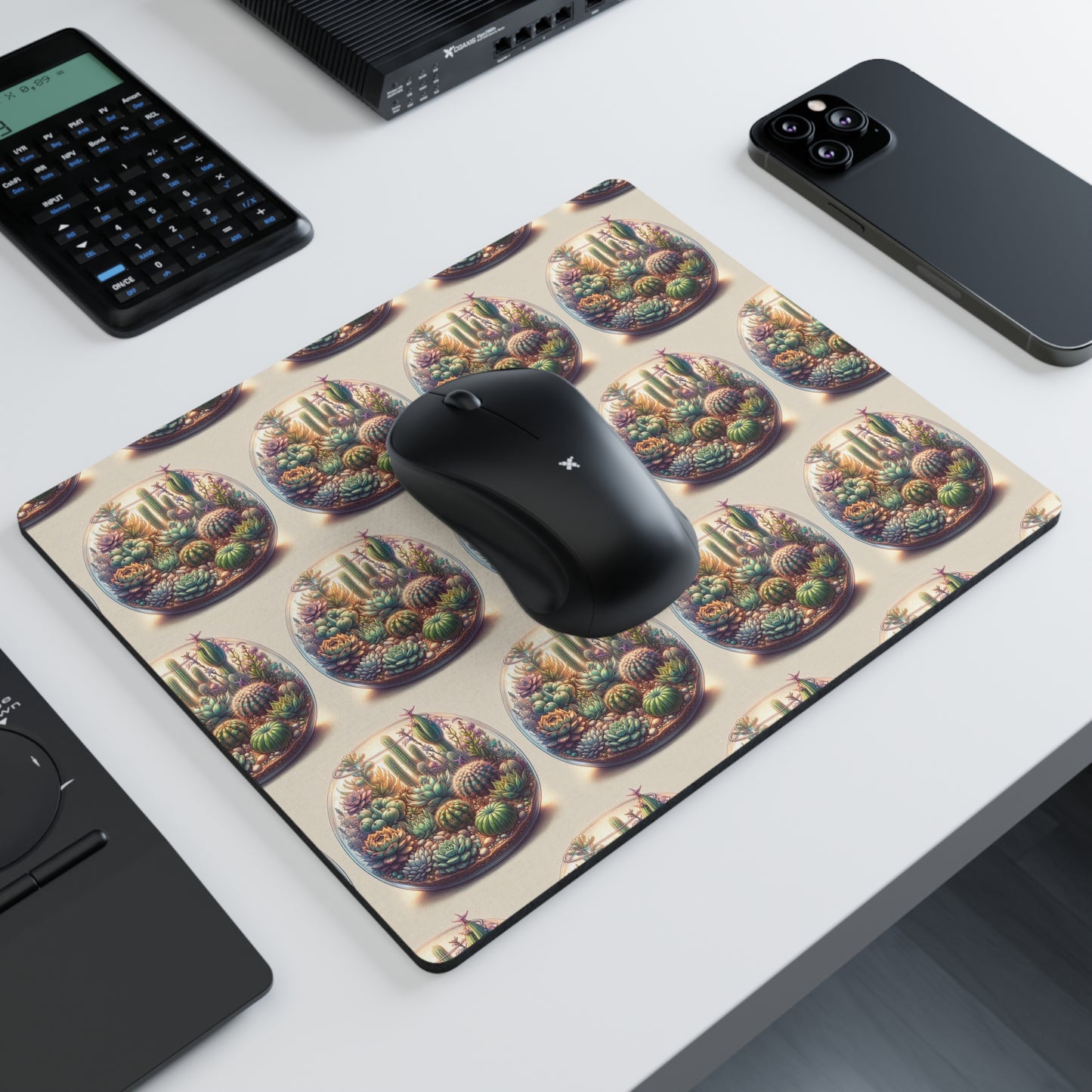 Mouse Pad - Cactus Terrarium Design