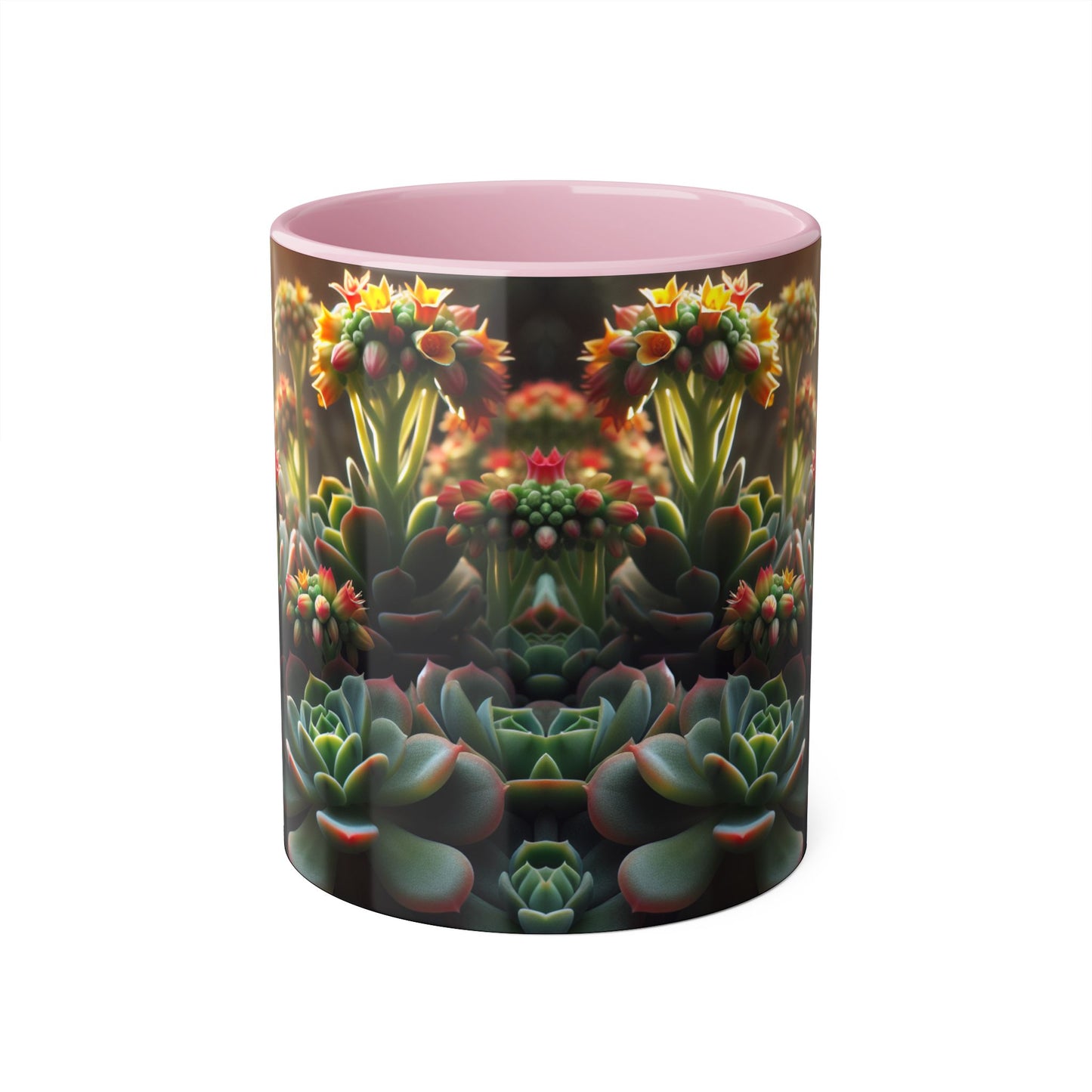 Succulent Mug, Echeveria Plant Coffee Cup, Gardening Gift, Botanical Tea Mug, Plant Lover Present, Cactus Ceramic Mug