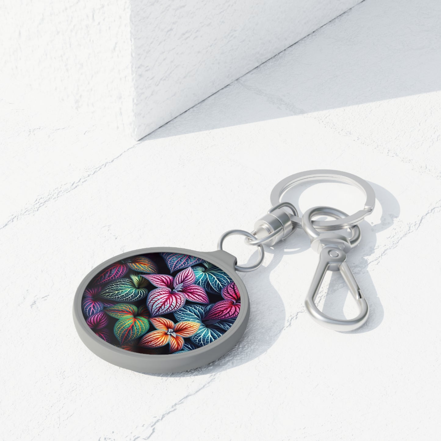 Keyring Tag - Vibrant Tropical Design