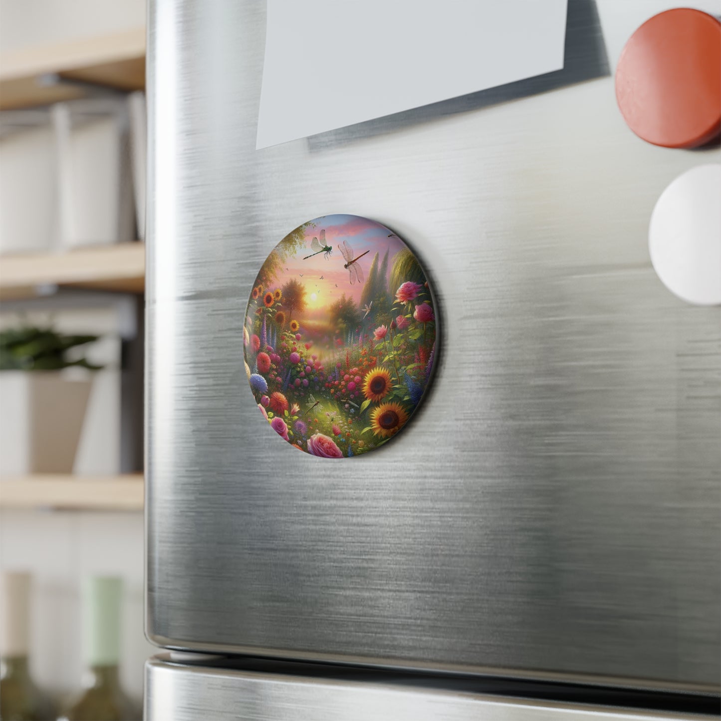 Enchanting Floral Magnet Set - Nature-Themed Decor for Home & Gifts