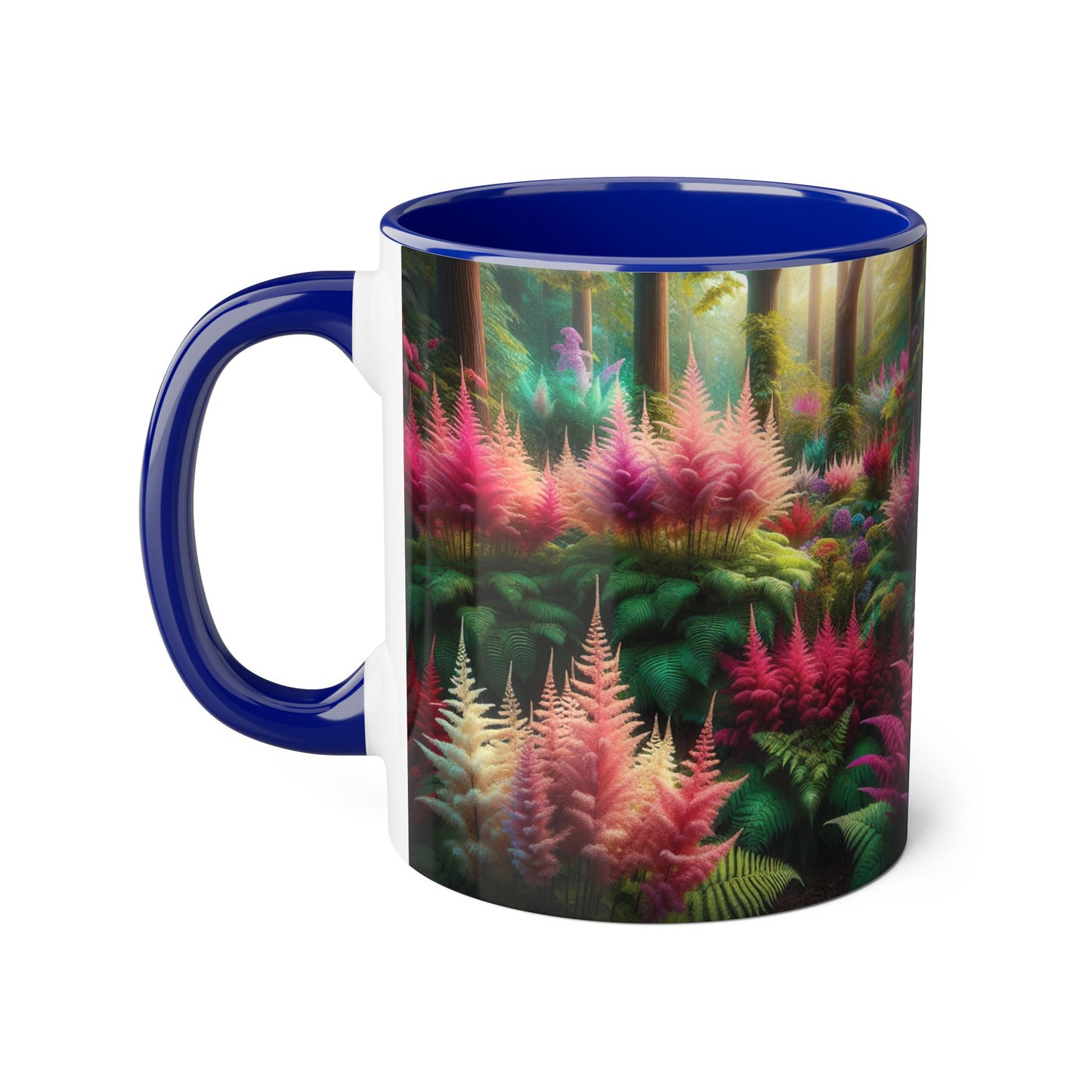 Astilbe Blooms Accent Mug, Floral Tea Cup, Coffee Mug, Gift for Gardeners, Botanical Kitchen Decor, Nature Lover Ceramic Mug, Plant Lady