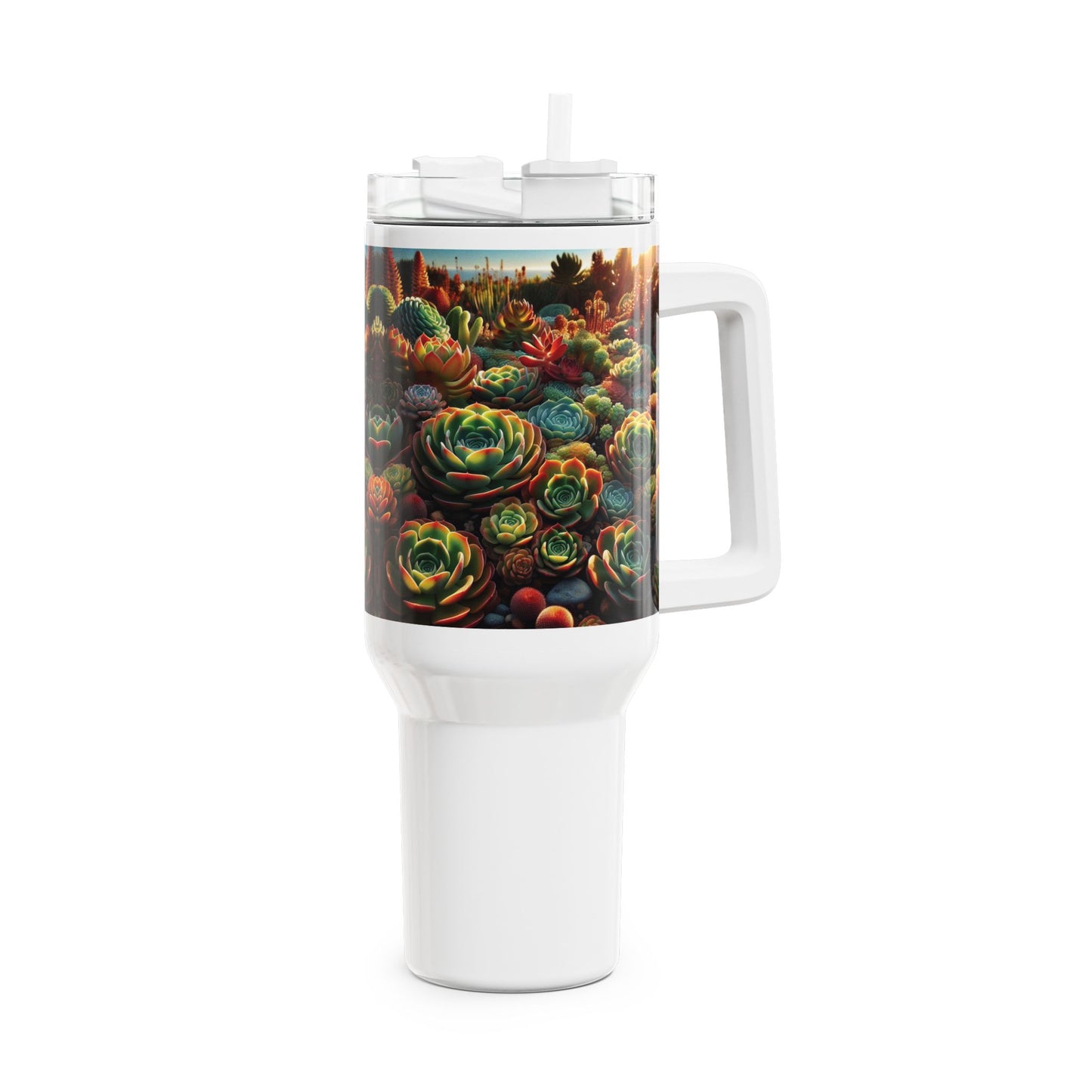 40oz Tumbler - Desert Succulents Design