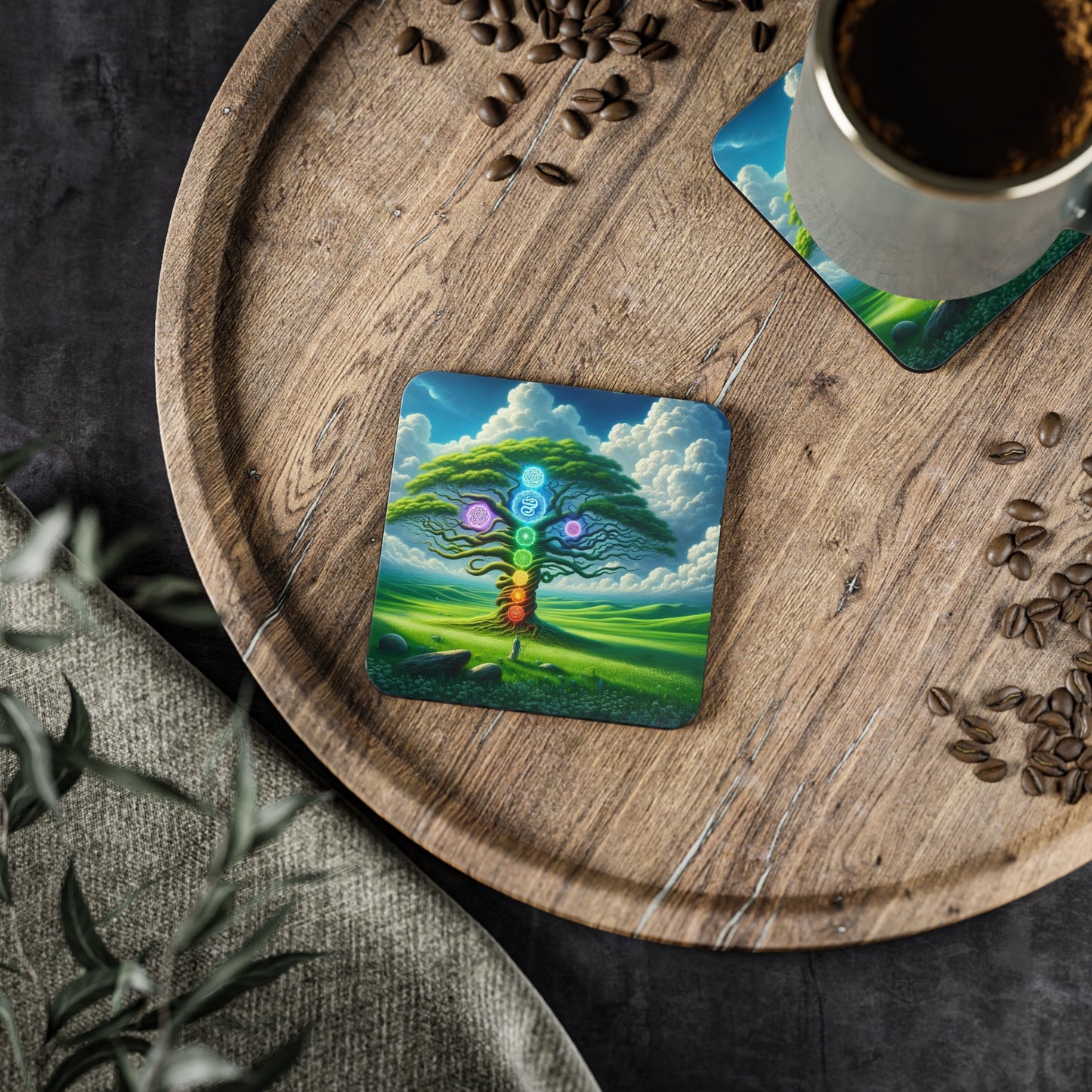 Coasters - Chakra Tree Design