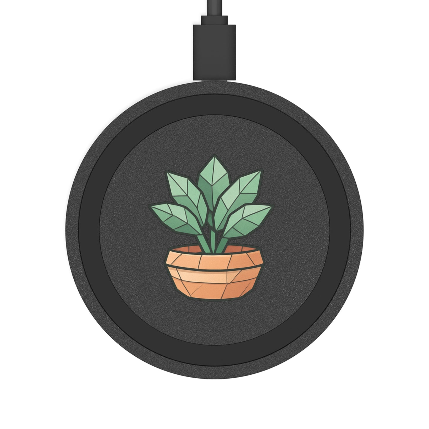Wireless Charging Pad: Tropical Plant Design