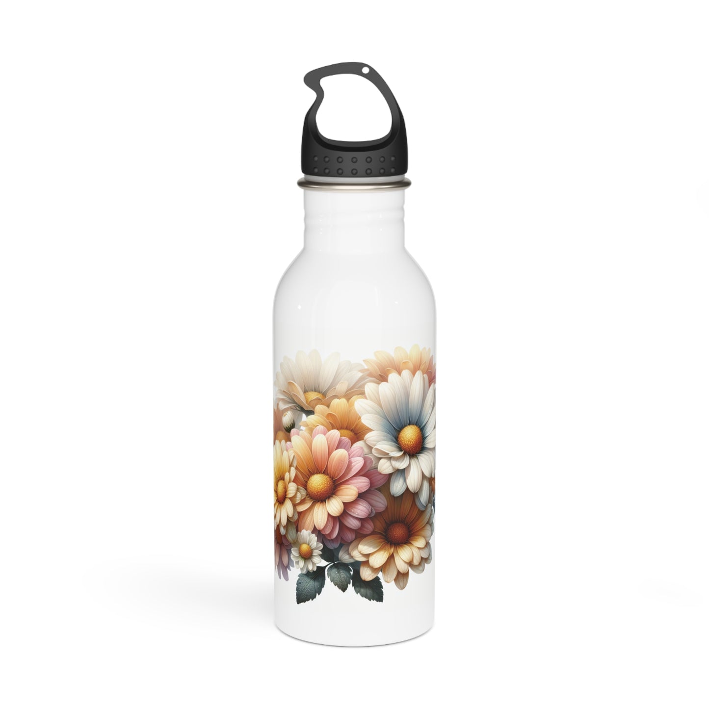 Floral Stainless Steel Water Bottle - Blooming Flowers Design