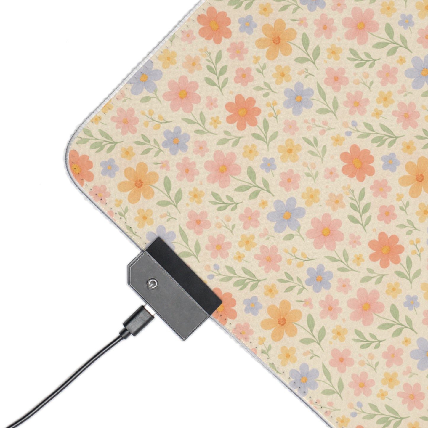 LED Gaming Mouse Pad - Dainty Floral Design