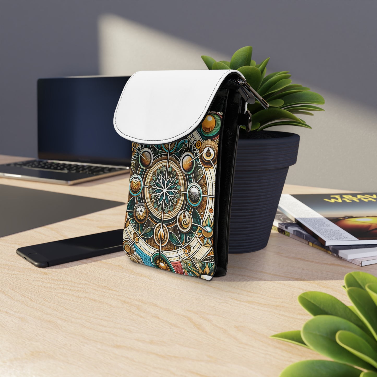 Phone Wallet - Symbol of Life Pattern