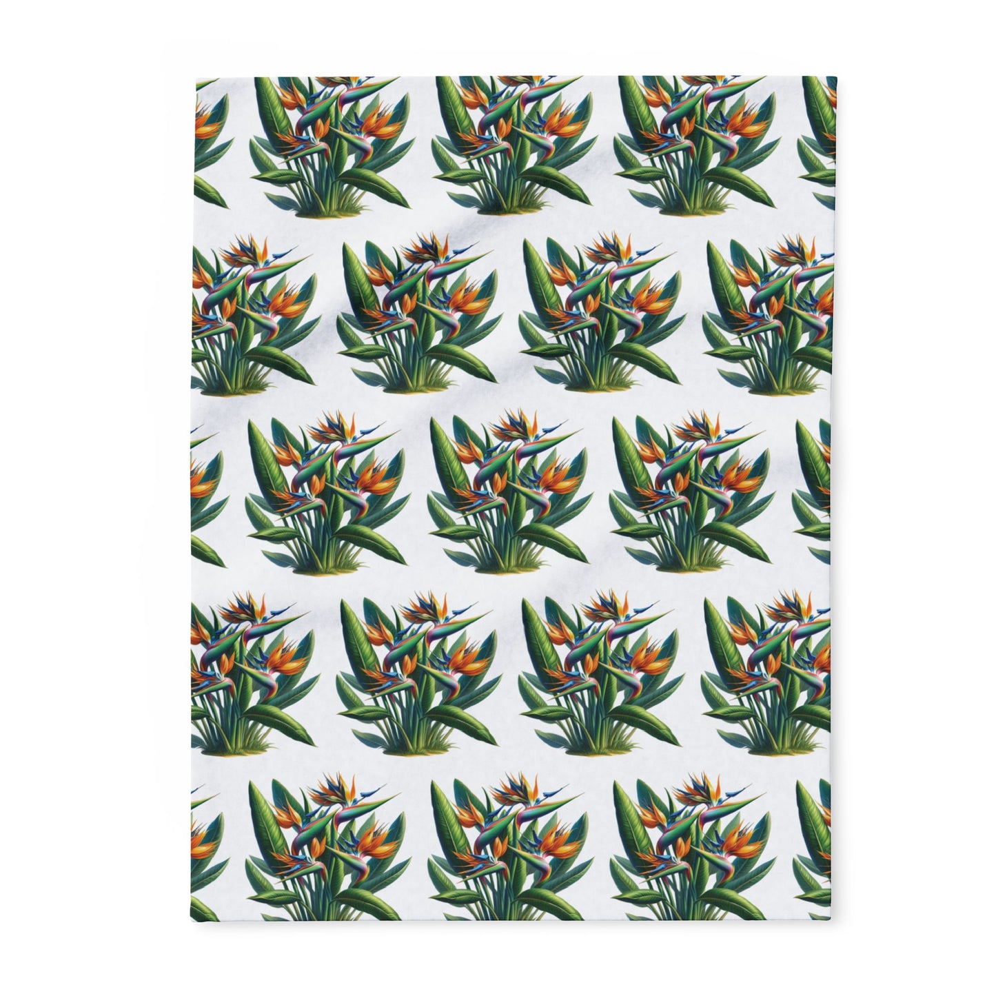 Fleece Blanket - Bird of Paradise Plant Decor, Cozy Throw, Botanical Home Decor, Tropical Blanket, Floral Bedding