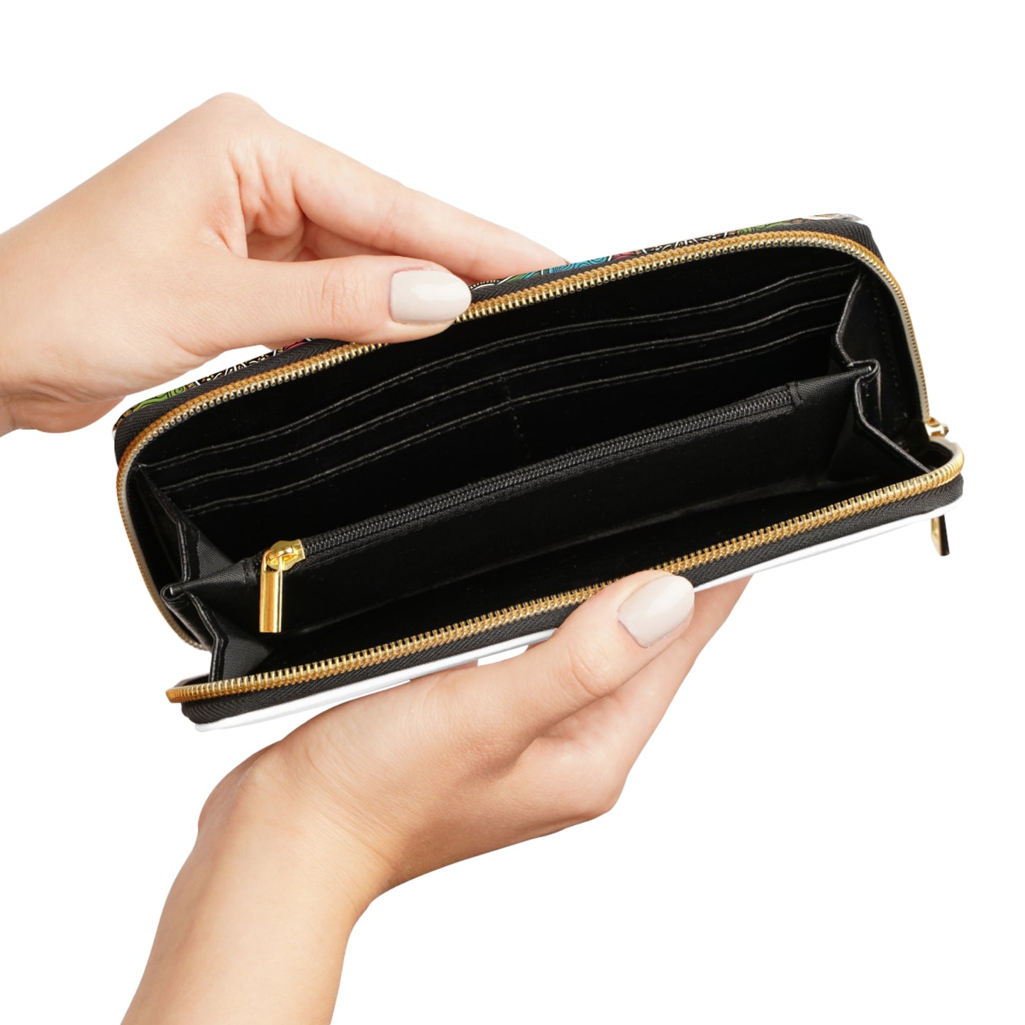Zipper Wallet with Symbol of Life Design