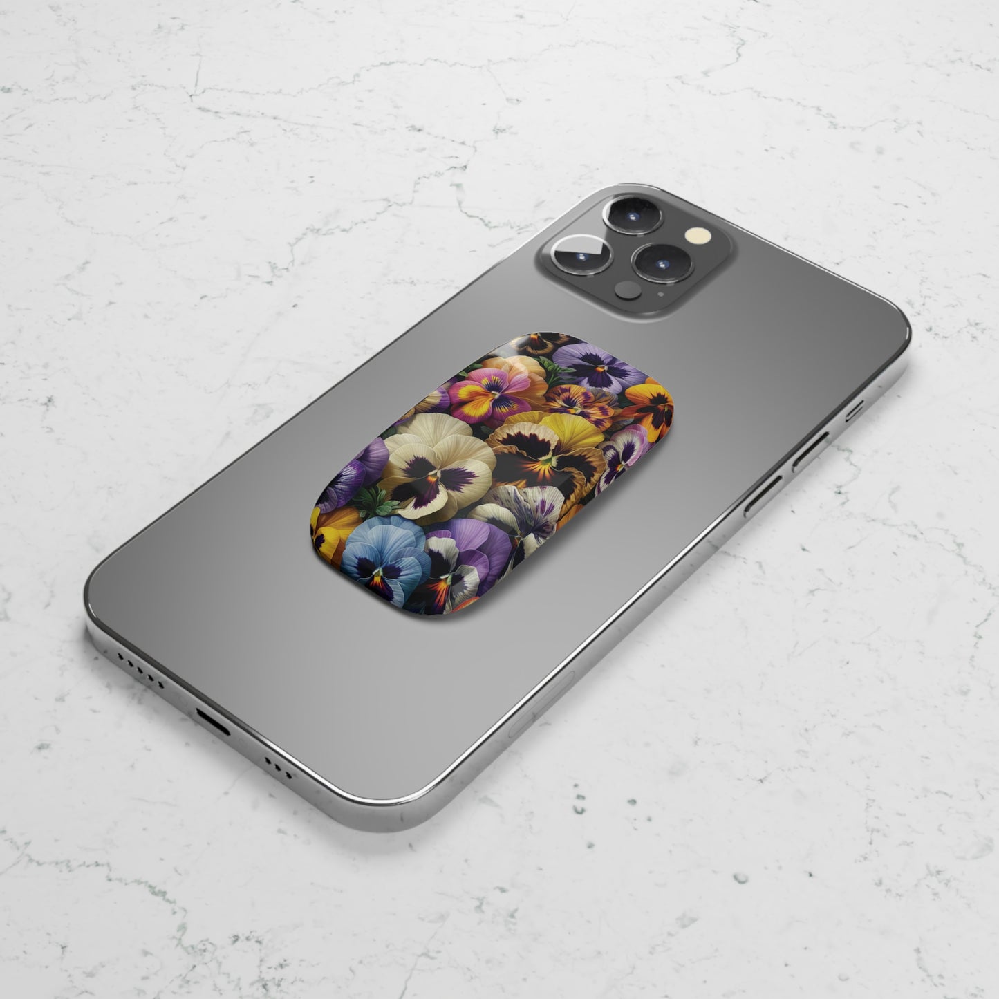 Phone Grip Pansy Blooms