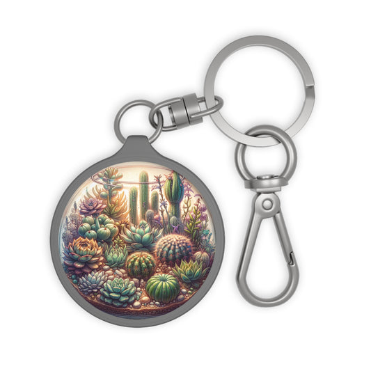 Keyring Tag - Succulent Terrarium