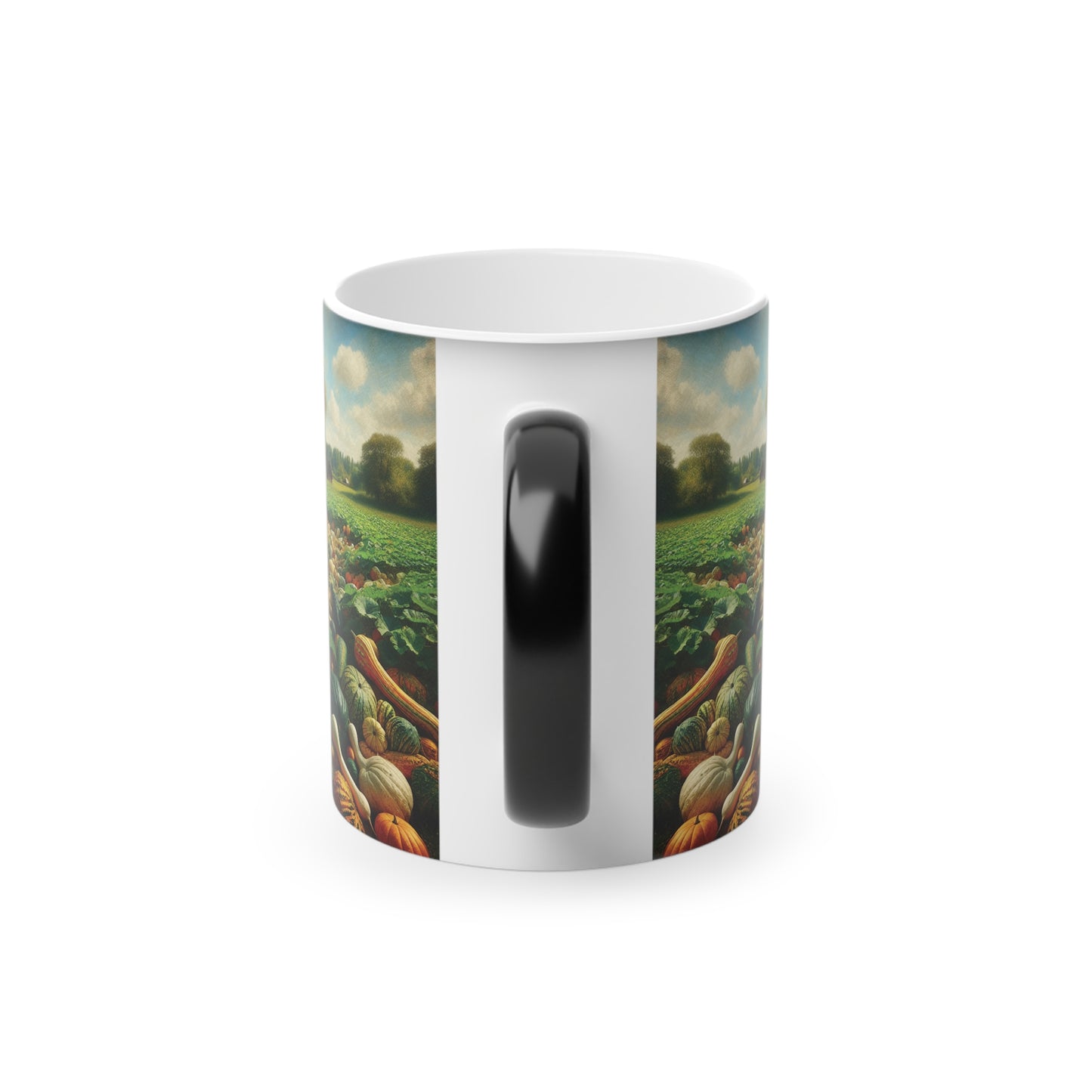 Magic Mug - Gourd Patch Design, Color Changing Cup, Heat Sensitive Tea Coffee Mug, Kitchen Decor, Unique Gift Idea
