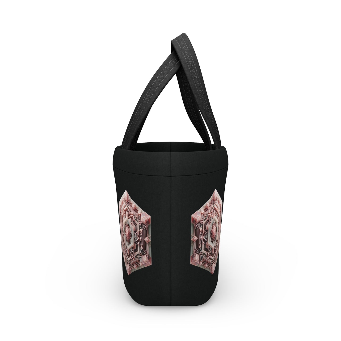 Geometric Rose Quartz Lunch Bag - Insulated Tote, Pink Lunch Sack, Lunch Container, Lunch Tote Bag for Work, School Lunch Bag