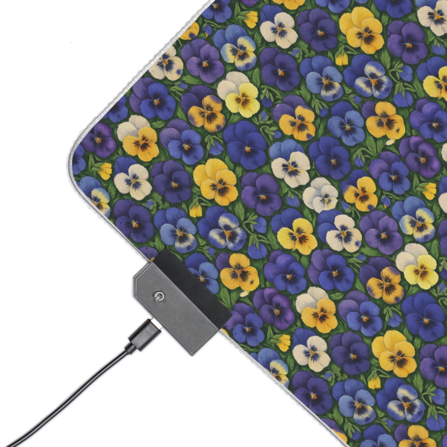 LED Gaming Mouse Pad - Vibrant Pansy Design