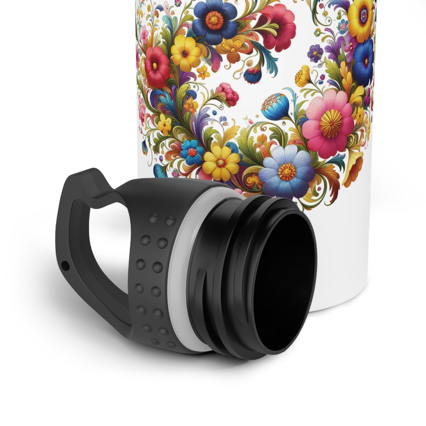 Floral Stainless Steel Water Bottle, Sports Bottle, Perfect Gift for Nature Lovers, Outdoor Adventures, Everyday Use