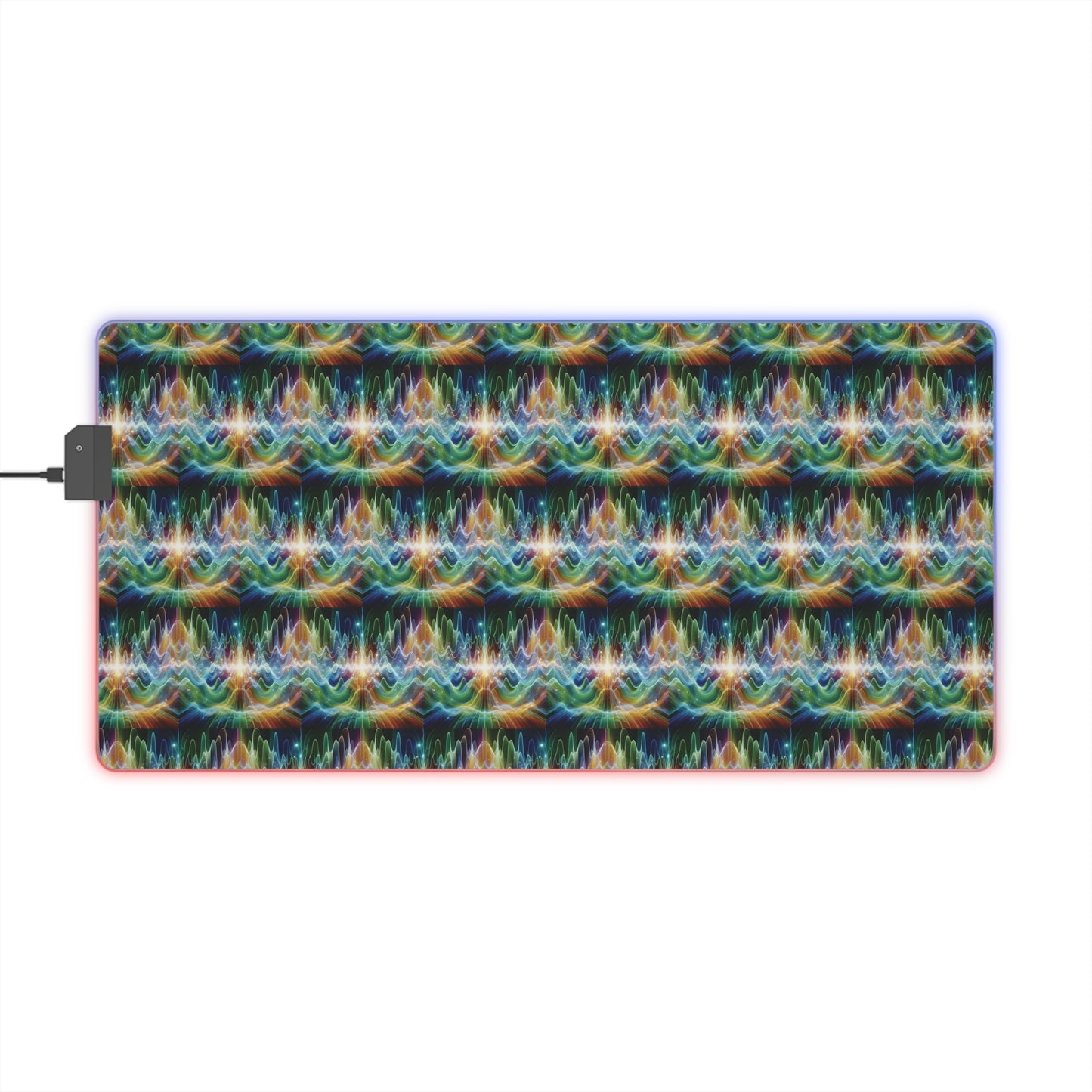 LED Gaming Mouse Pad: Healing Frequency Waves Design