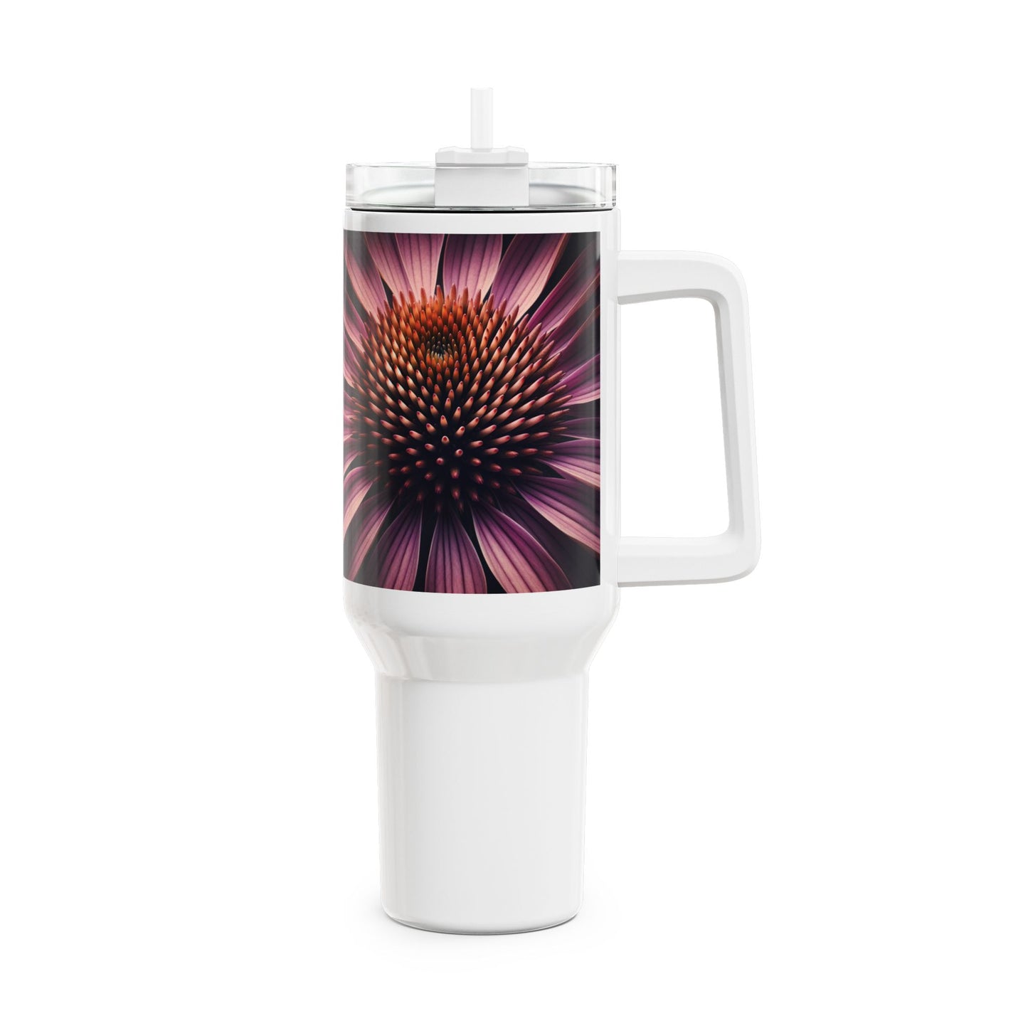 40oz Tumbler - Coneflower Bloom Design