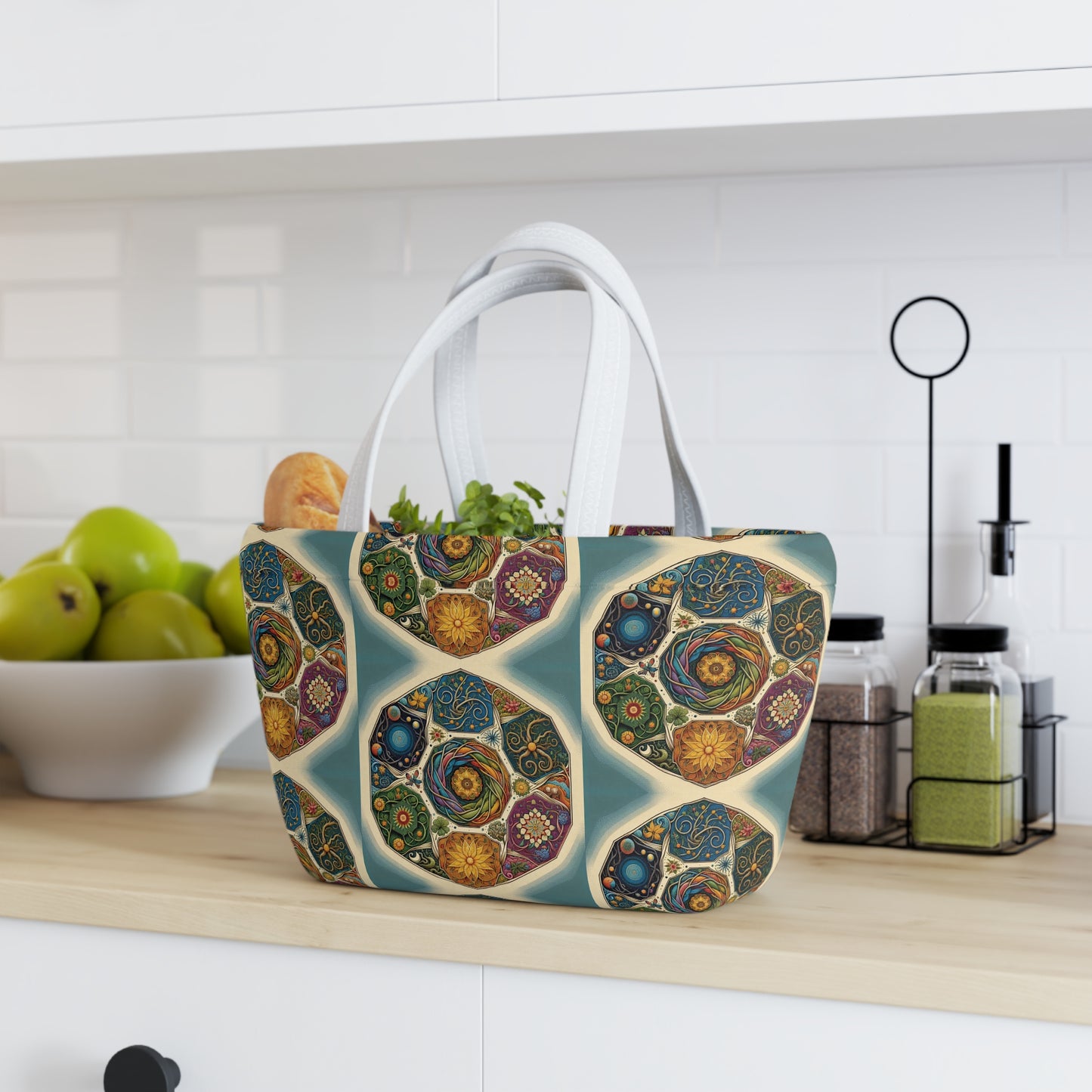 Floral Lunch Bag - Stylish Insulated Tote for Work & Picnics