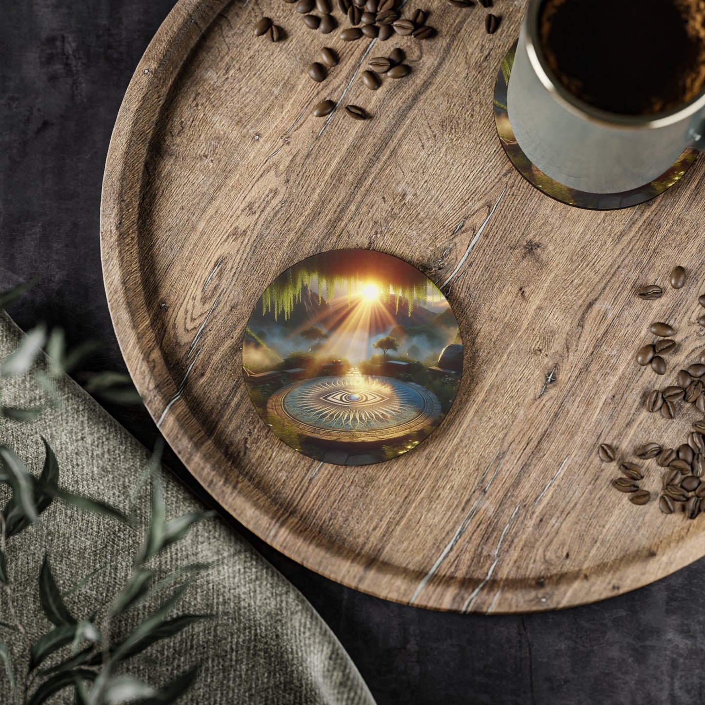 Serene View Coasters, Drink Coasters, Home Decor,  Table Coasters, Housewarming Gift, Square Coasters