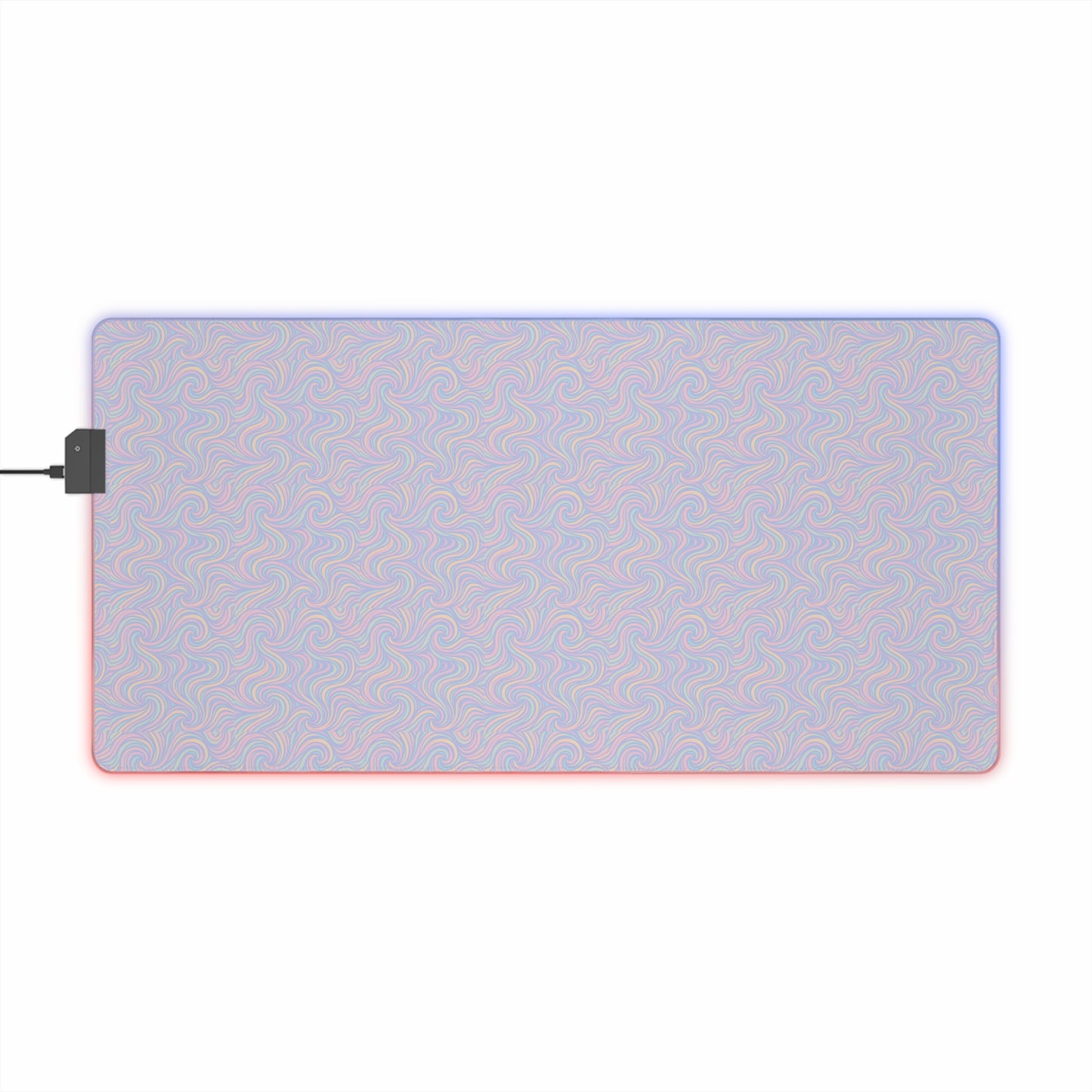 LED Gaming Mouse Pad - Pastel Swirl Design