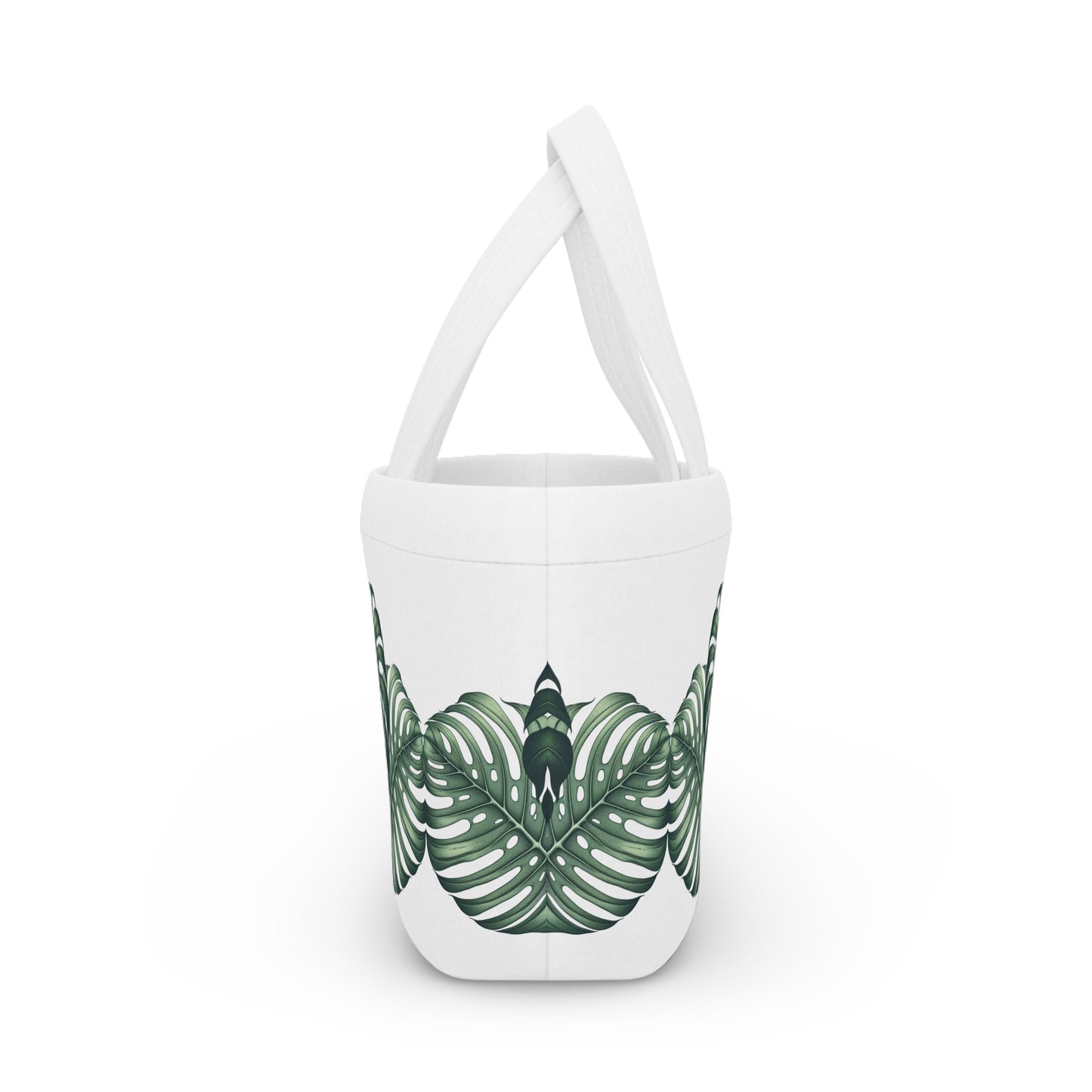 Monstera Leaves Lunch Bag - Tropical Insulated Tote, Reusable Cooler, Botanical Carryall, Plant Lover Gift