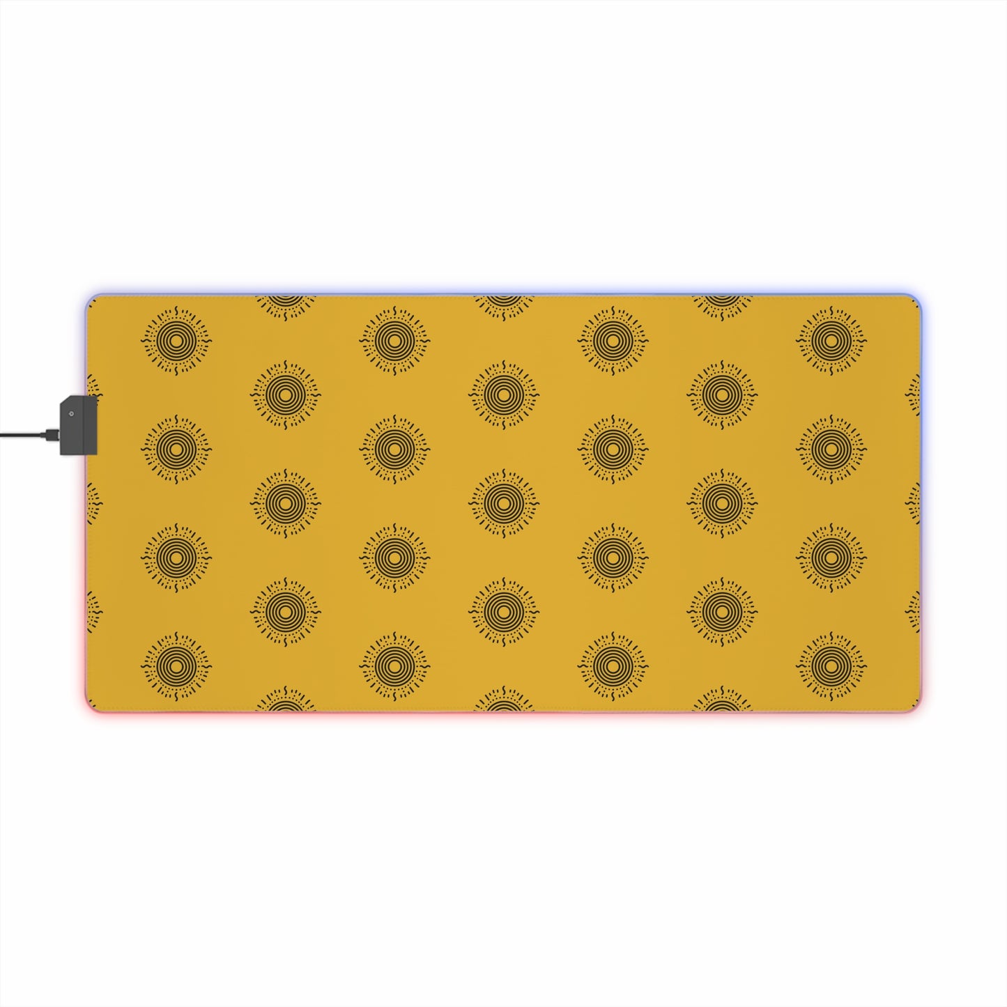 LED Gaming Mouse Pad - Minimalist Sun Design