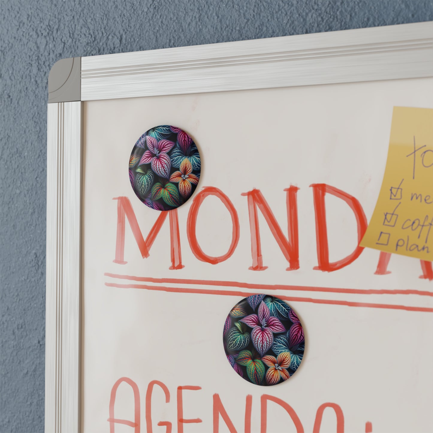 Vibrant Botanical Button Magnets - Set of 1 or 10