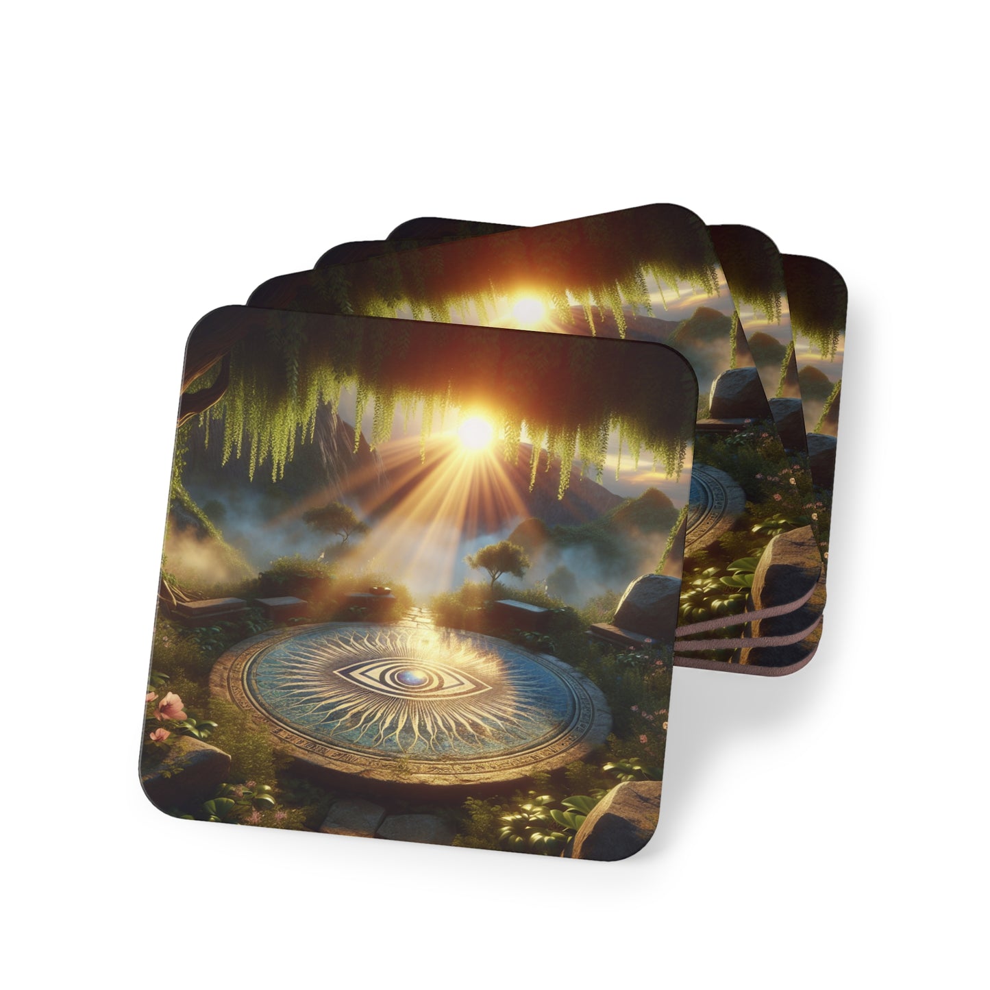 Serene View Coasters, Drink Coasters, Home Decor,  Table Coasters, Housewarming Gift, Square Coasters