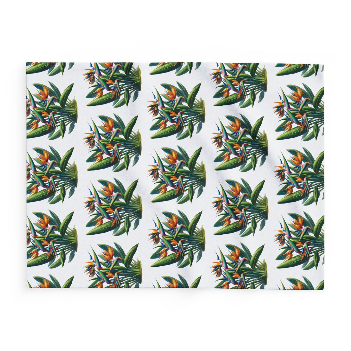 Fleece Blanket - Bird of Paradise Plant Decor, Cozy Throw, Botanical Home Decor, Tropical Blanket, Floral Bedding