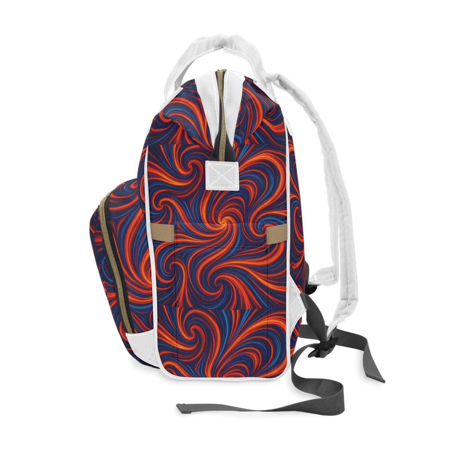Diaper Backpack, Vibrant Swirls, Colorful Baby Bag, Mom Gift, Baby Shower Present, Nursery Backpack, Diaper Tote Bag