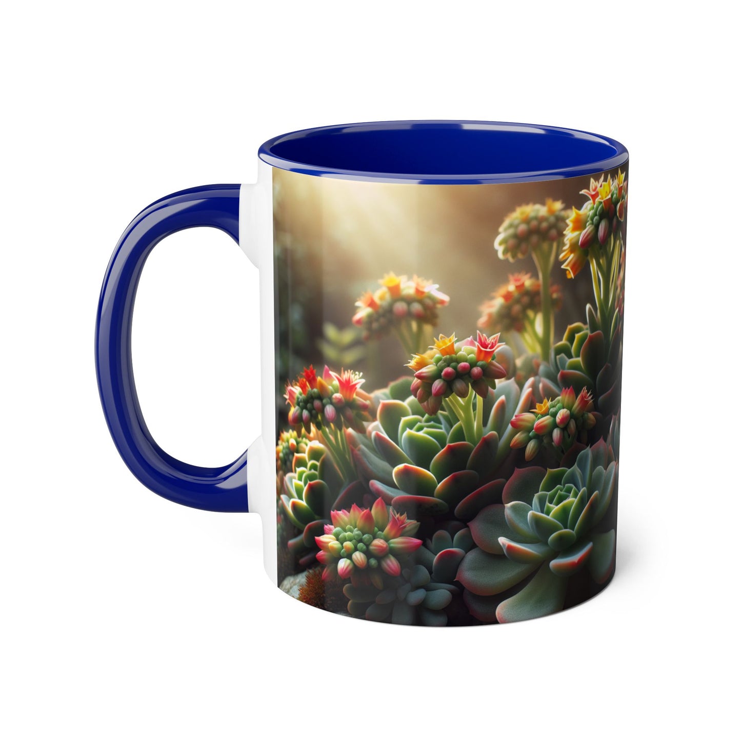 Succulent Mug, Echeveria Plant Coffee Cup, Gardening Gift, Botanical Tea Mug, Plant Lover Present, Cactus Ceramic Mug