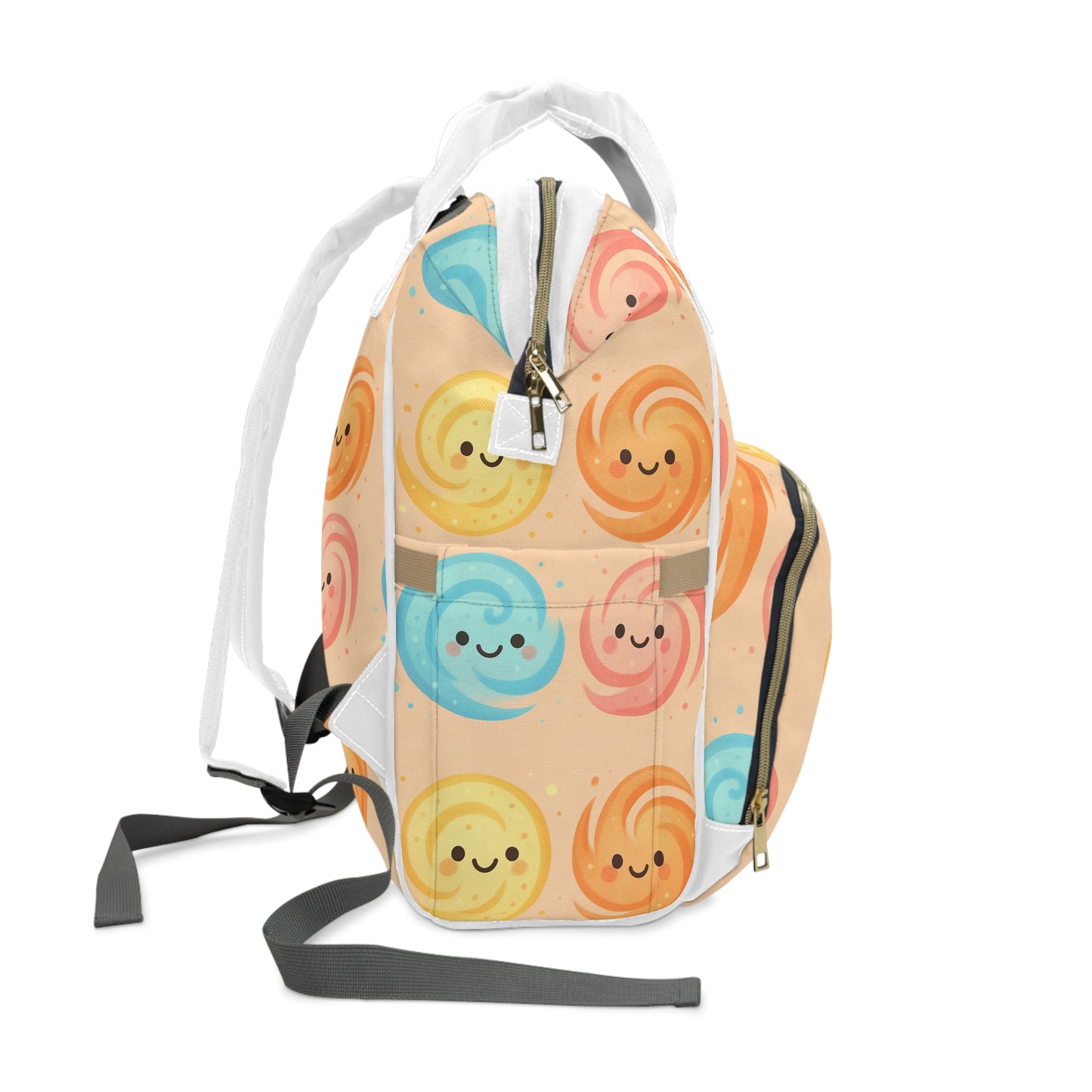 Swirl Diaper Backpack, Energy Spiral Design, Nursery Bag, Baby Travel Gear, Parent Must-Have, Baby Shower Gift, Diaper Bag Organizer