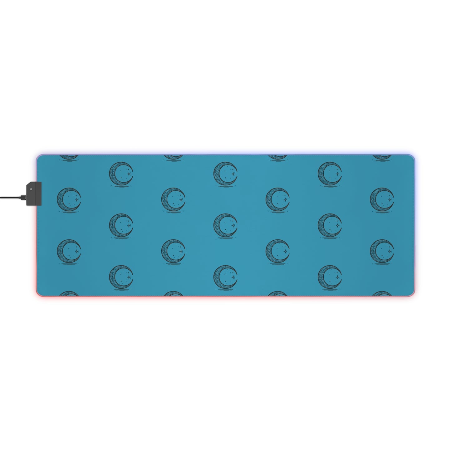 LED Gaming Mouse Pad - Minimalist Moon Design