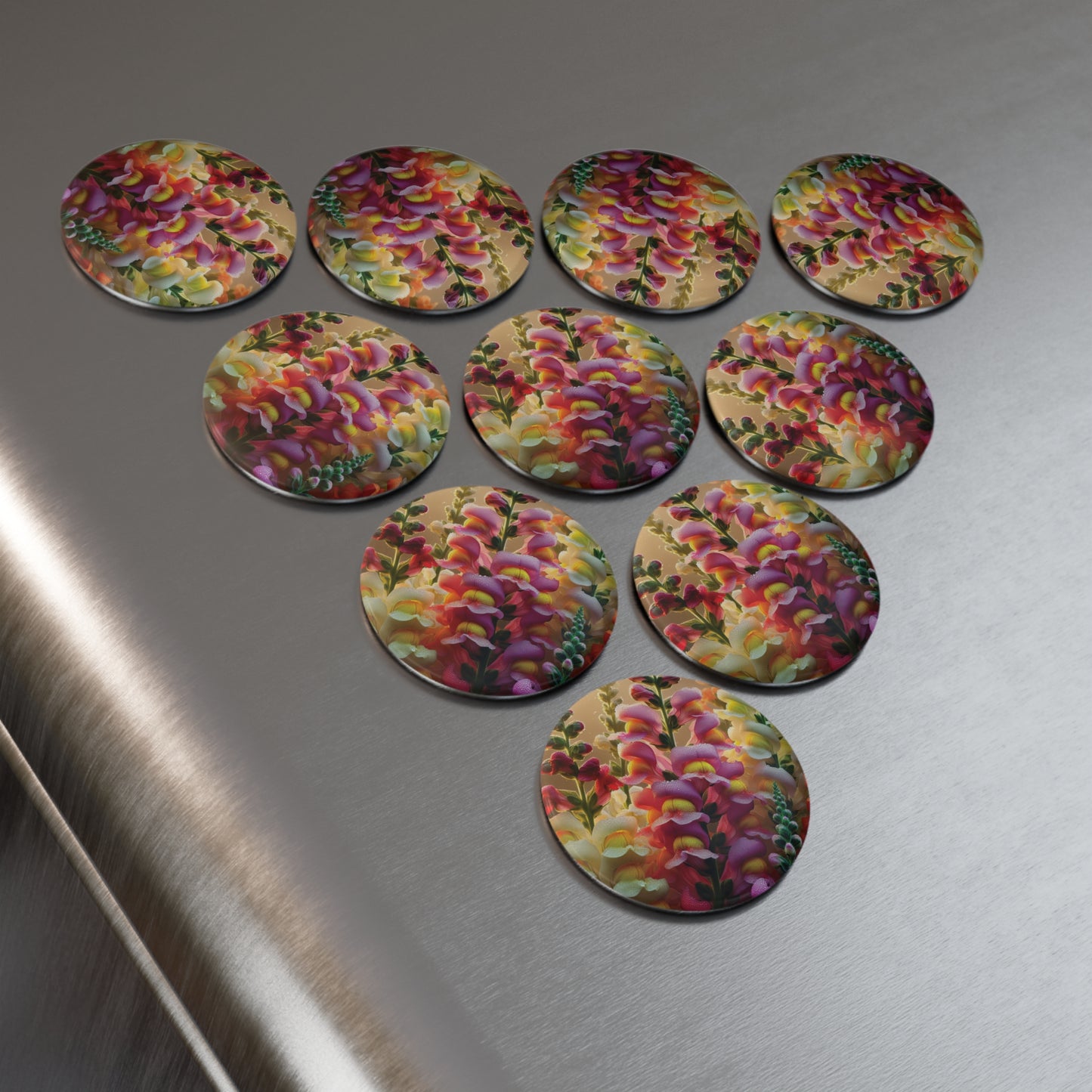 Floral Snap Button Magnet - Vibrant Nature Décor for Home or Gifts