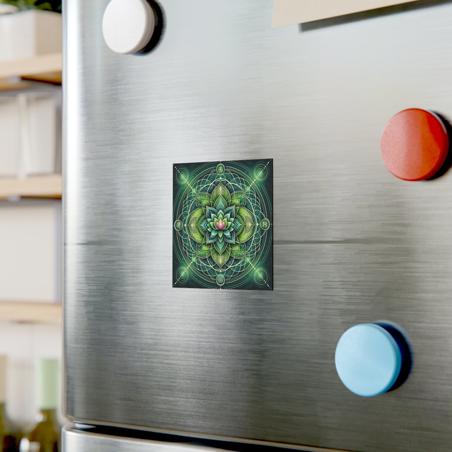 Square Magnet - Heart Chakra Design