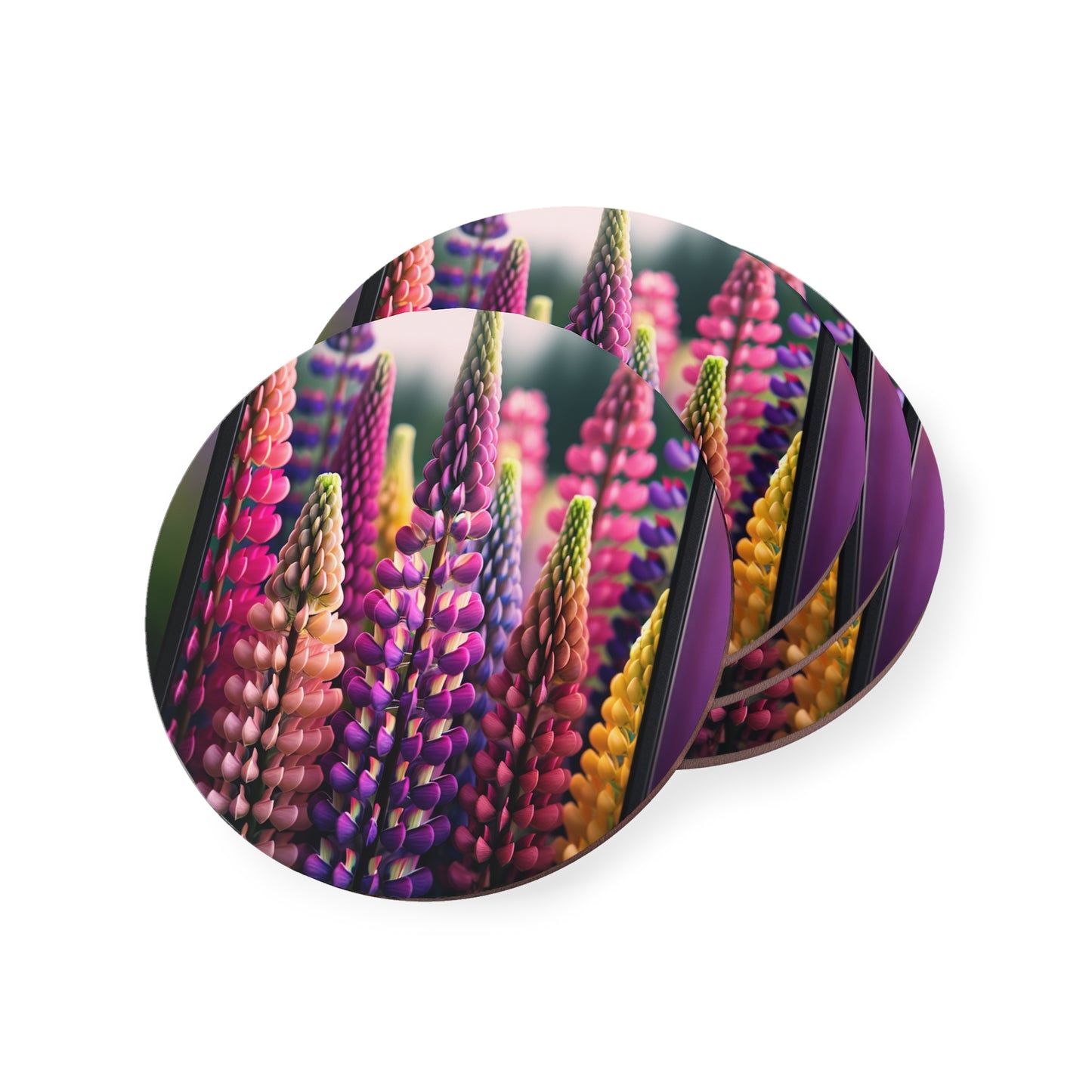 Lupins Coasters, Floral Drink Mats, Botanical Home Decor, Nature Inspired Table Coasters, Kitchen Accessories