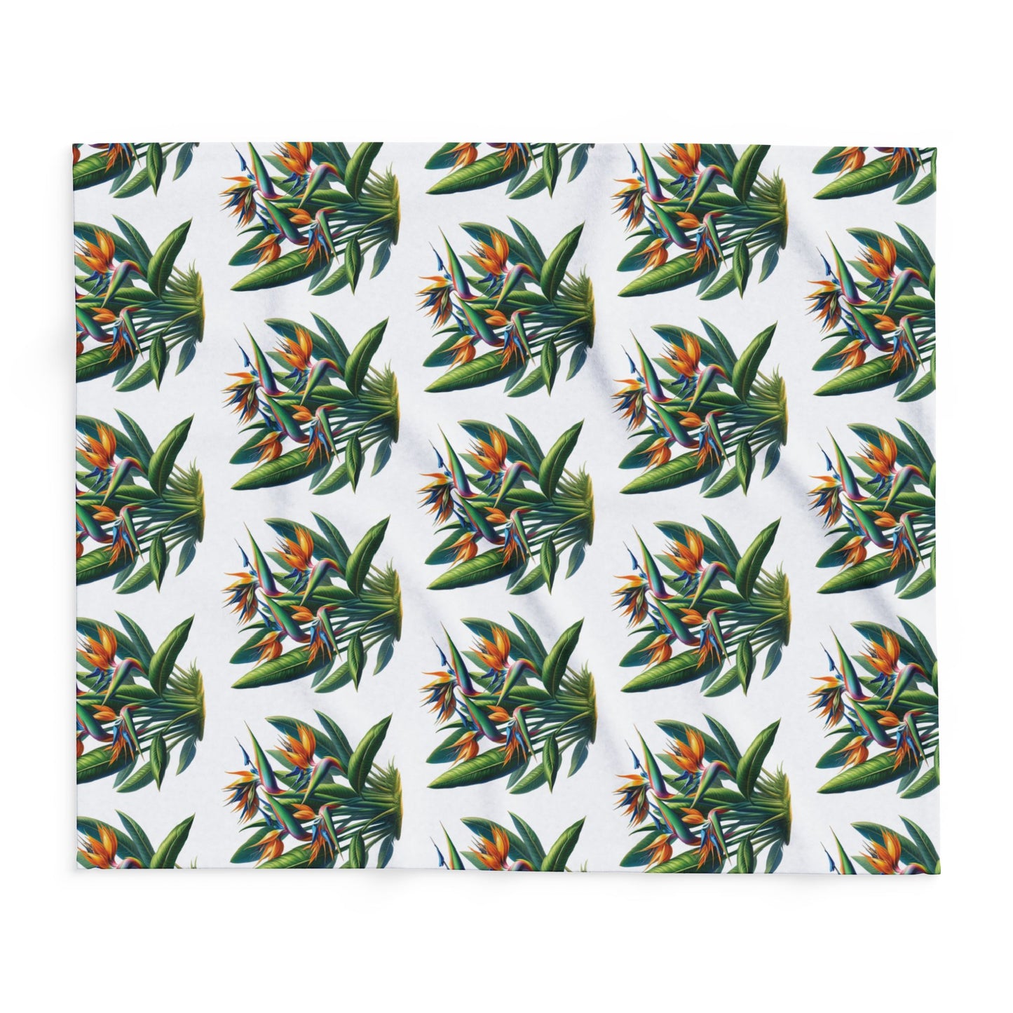 Fleece Blanket - Bird of Paradise Plant Decor, Cozy Throw, Botanical Home Decor, Tropical Blanket, Floral Bedding