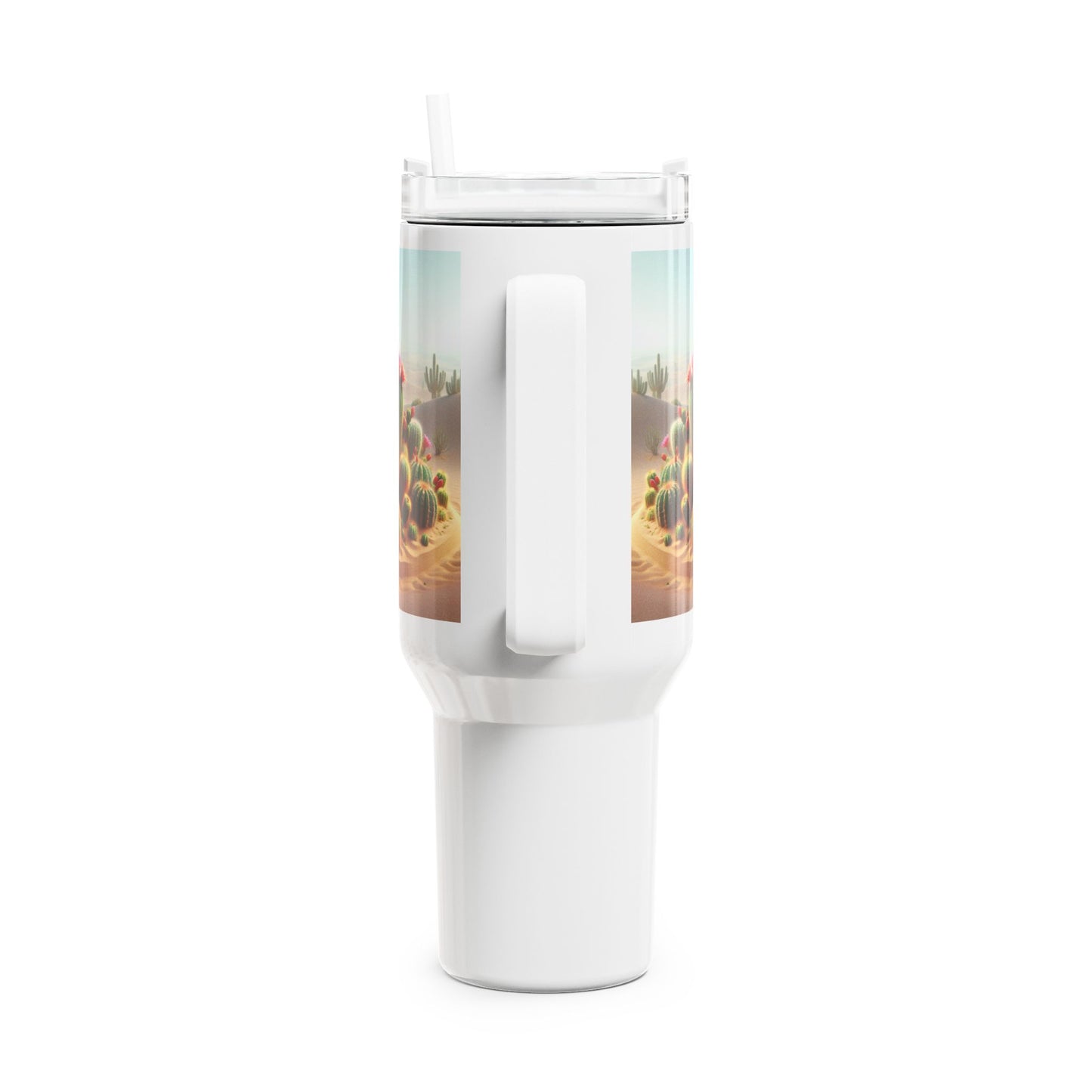 Cactus Tumbler, Desert Succulent Cup, Southwest Botanical Travel Mug, Boho 40oz Thermos, Plant Lover Gift, Nature Lover, Gardening