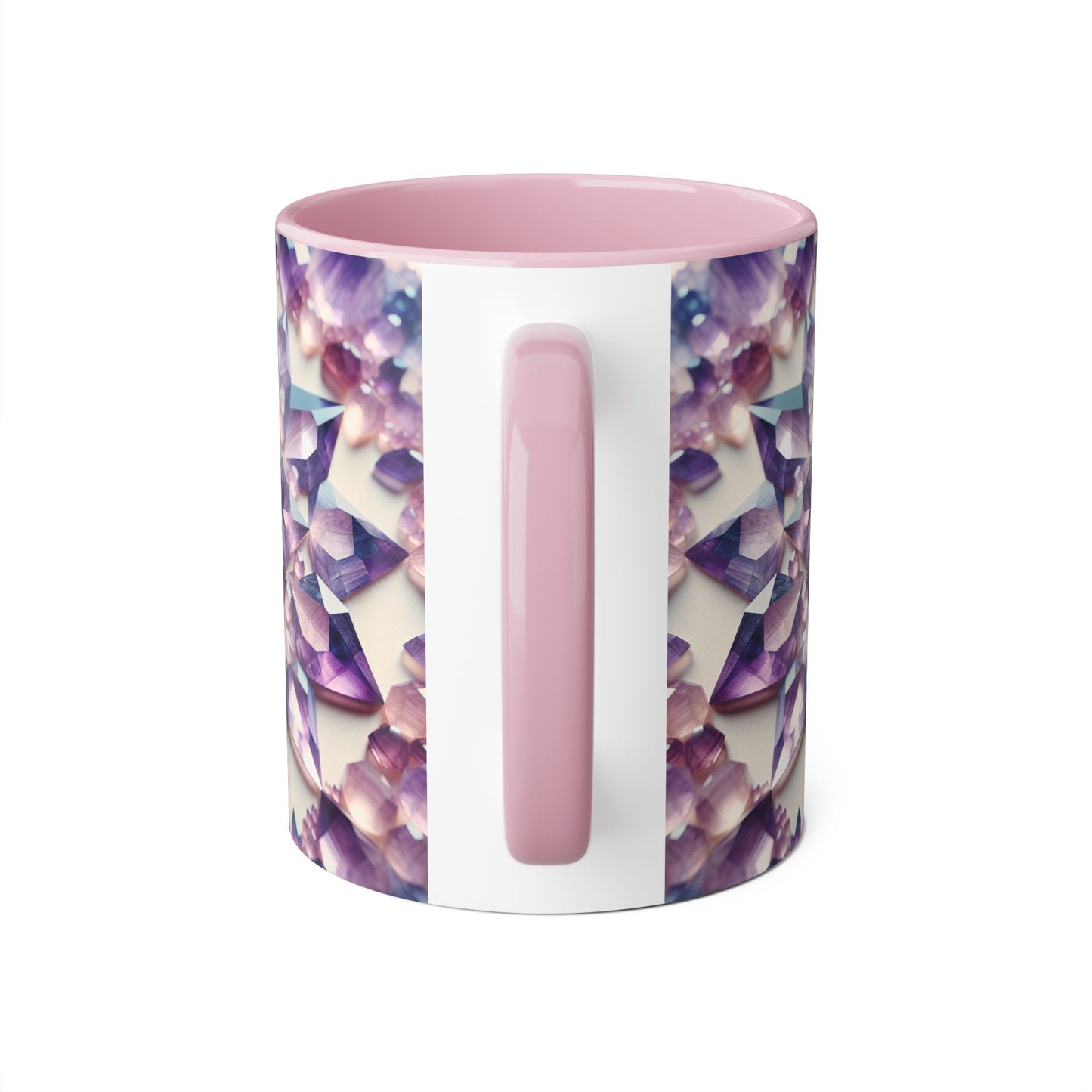 Elegant Purple Crystal Accent Mug, Unique Gift for Gem Lovers, Decorative Coffee Cup, Birthday Present, Home Office Decor