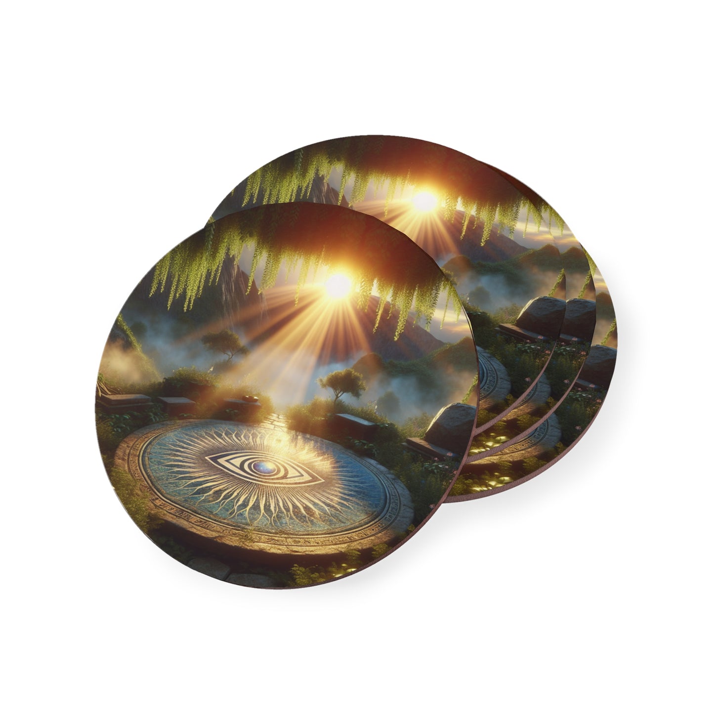 Serene View Coasters, Drink Coasters, Home Decor,  Table Coasters, Housewarming Gift, Square Coasters