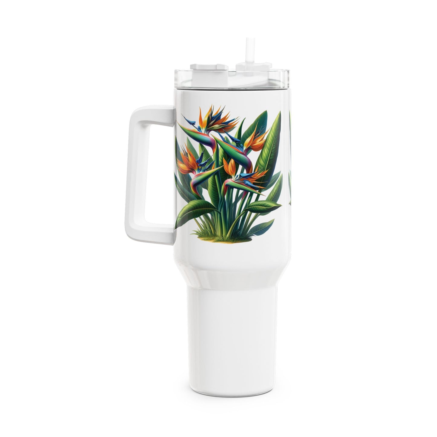 Bird of Paradise Plant Tumbler, 40oz - Tropical Paradise Floral Drinking Cup, Botanical Gift, Plant Lover Mug, Nature Inspired Water Bottle