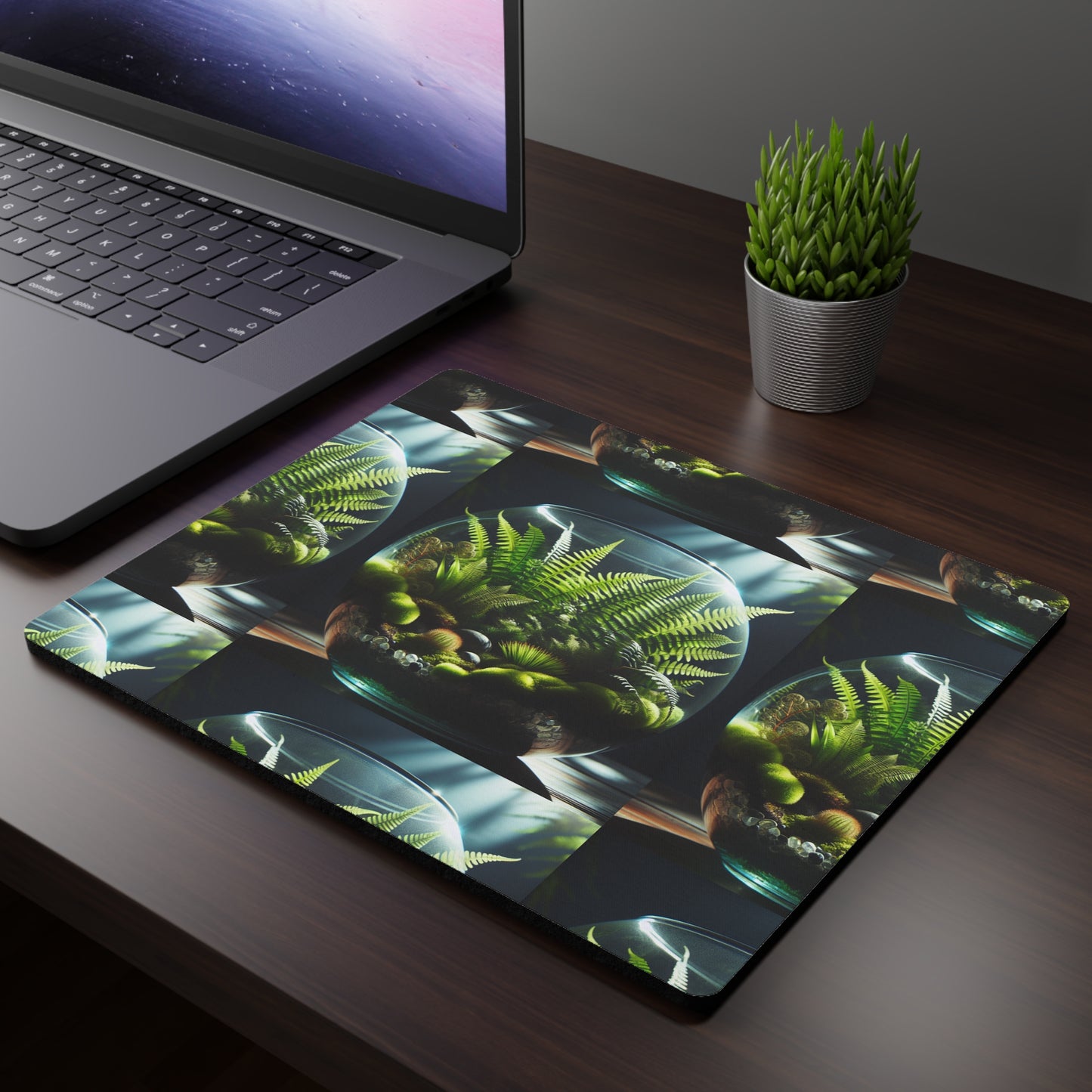 Mouse Pad: Fern Terrarium Design