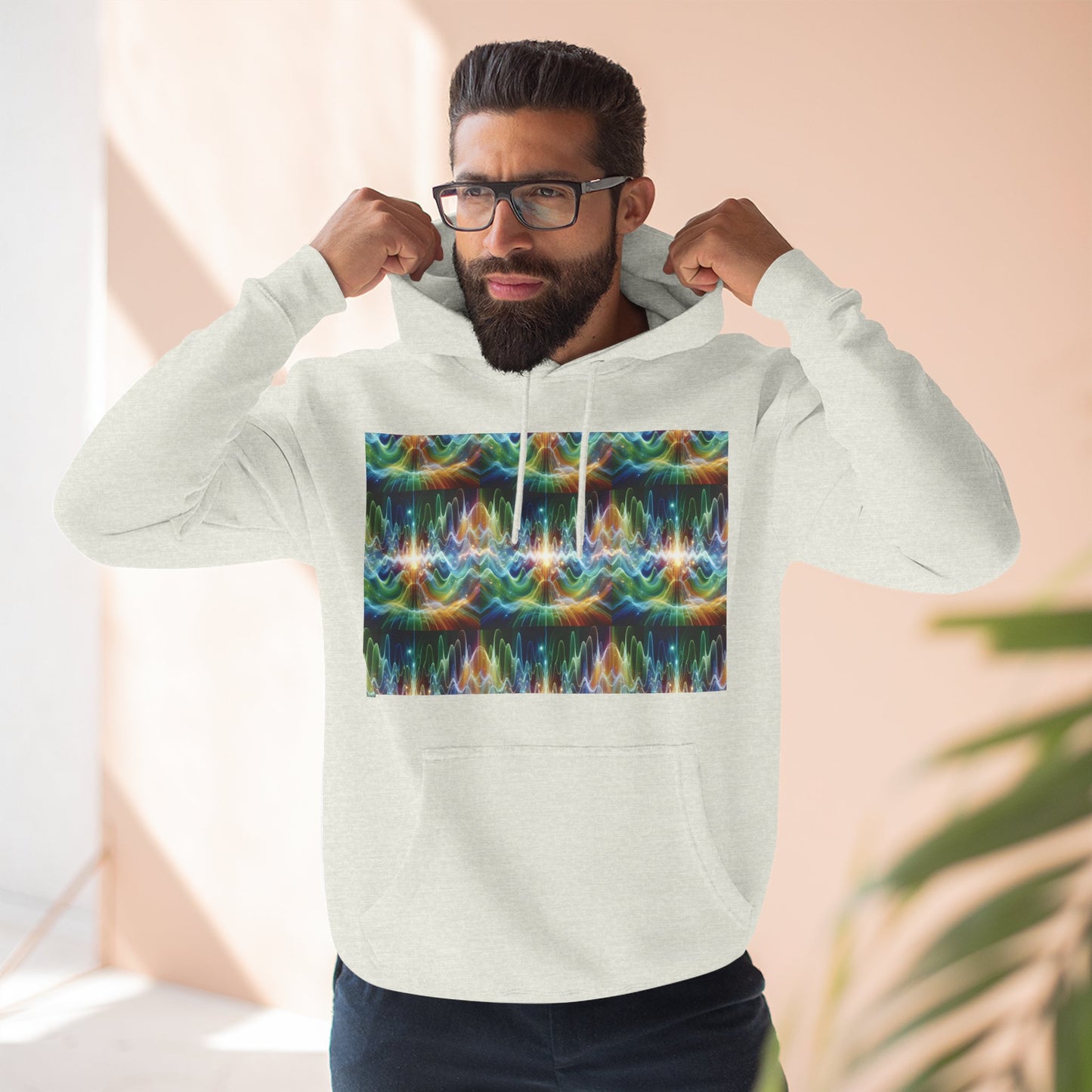 Fleece Hoodie - Frequency Waves Design