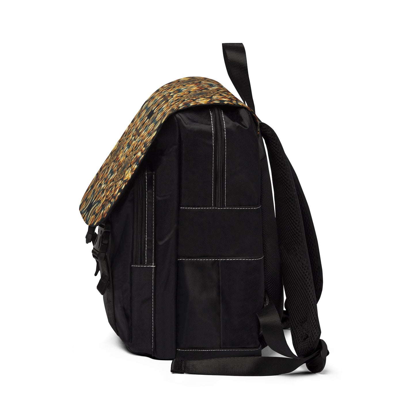 Citrine Geometric Design Shoulder Backpack