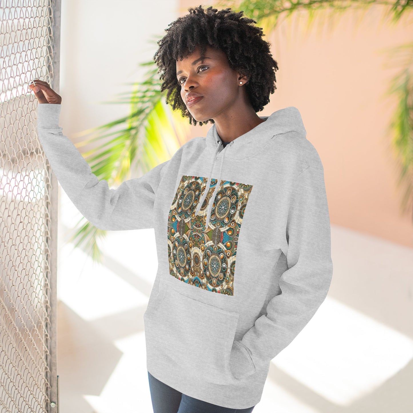 Fleece Hoodie - Symbol of Life Design