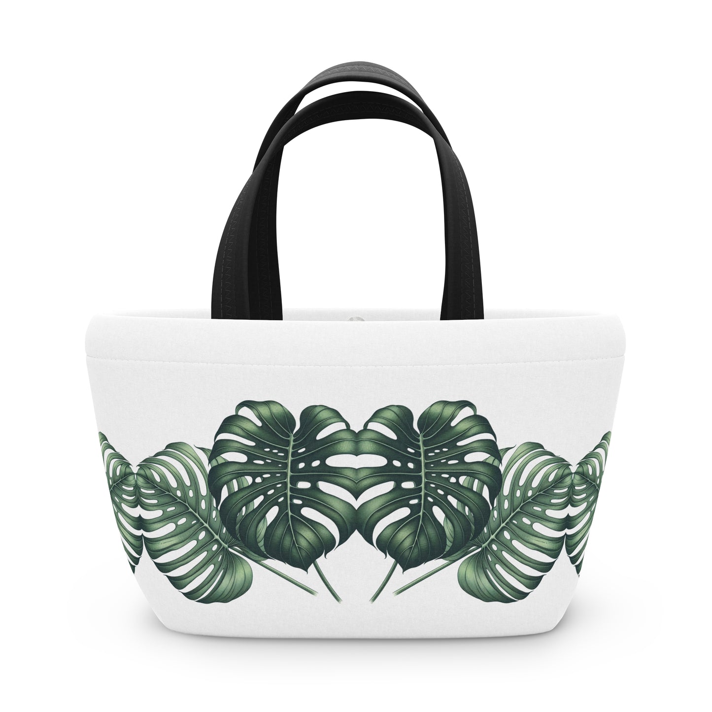 Monstera Leaves Lunch Bag - Tropical Insulated Tote, Reusable Cooler, Botanical Carryall, Plant Lover Gift