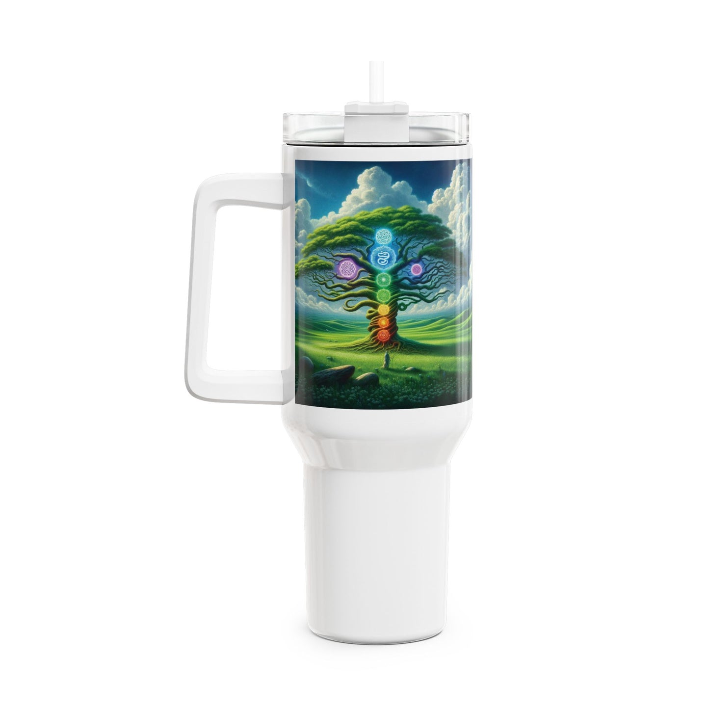 40oz Tumbler - Chakra Tree Design